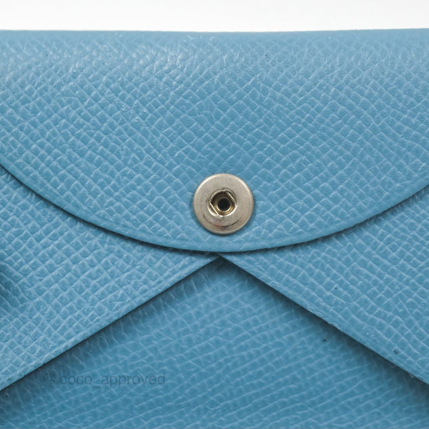Hermès Calvi Card Holder Blue Epsom