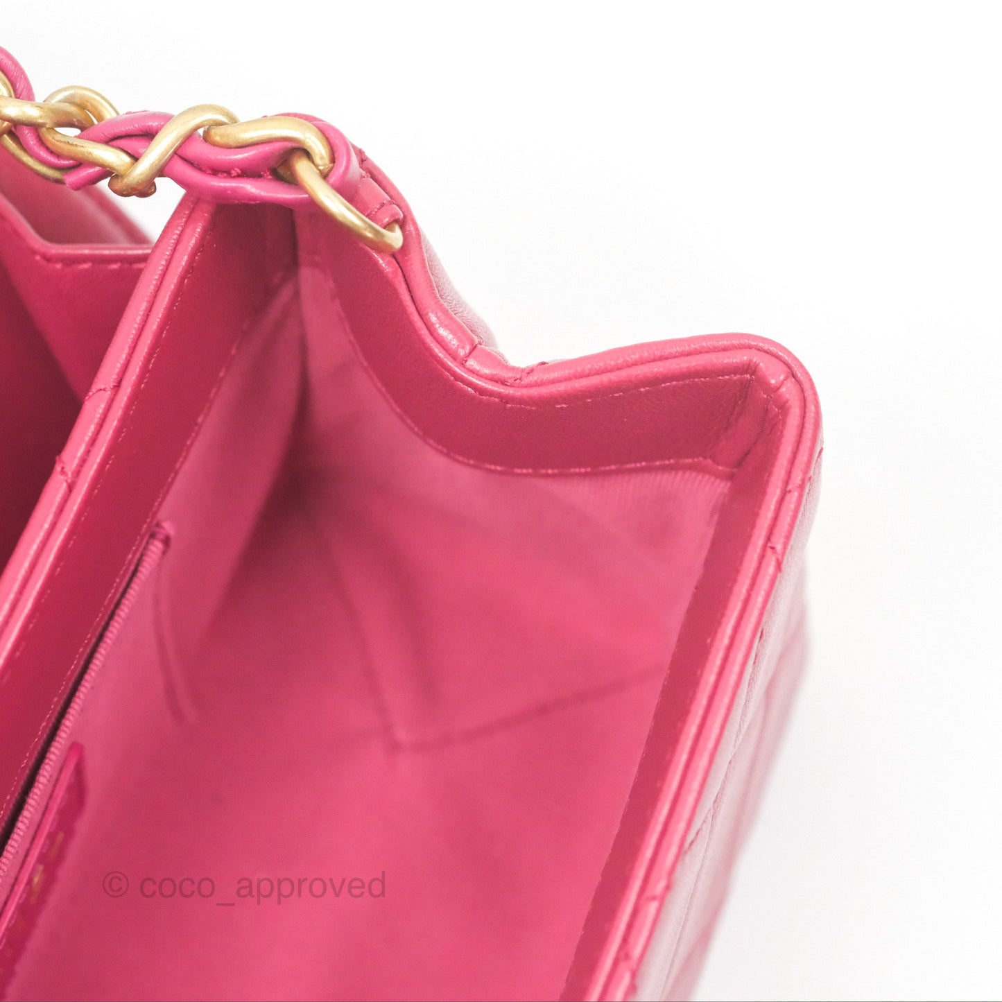 Chanel Diamond Lock CC Flap Bag Pink Lambskin Gold Hardware