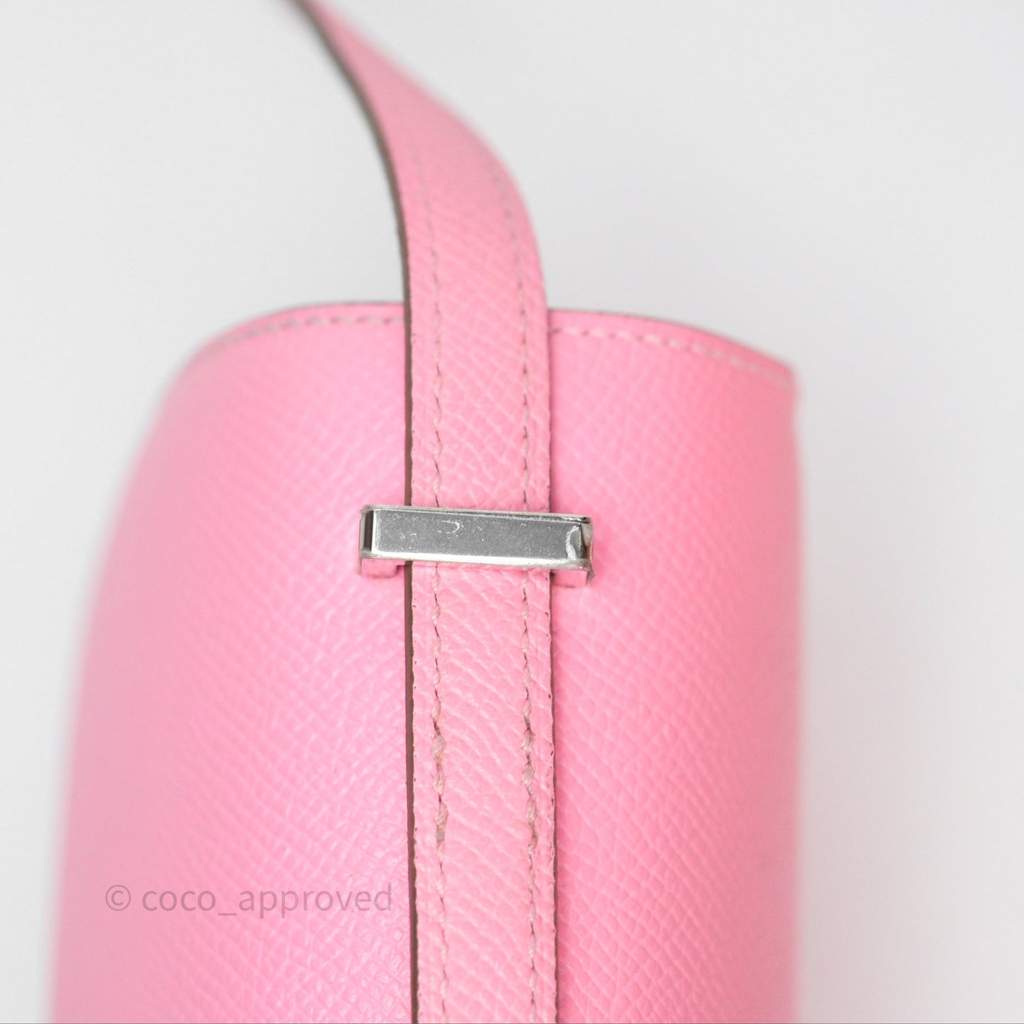 Hermès Constance Mini 18cm Rose d'ete Epsom Palladium Hardware