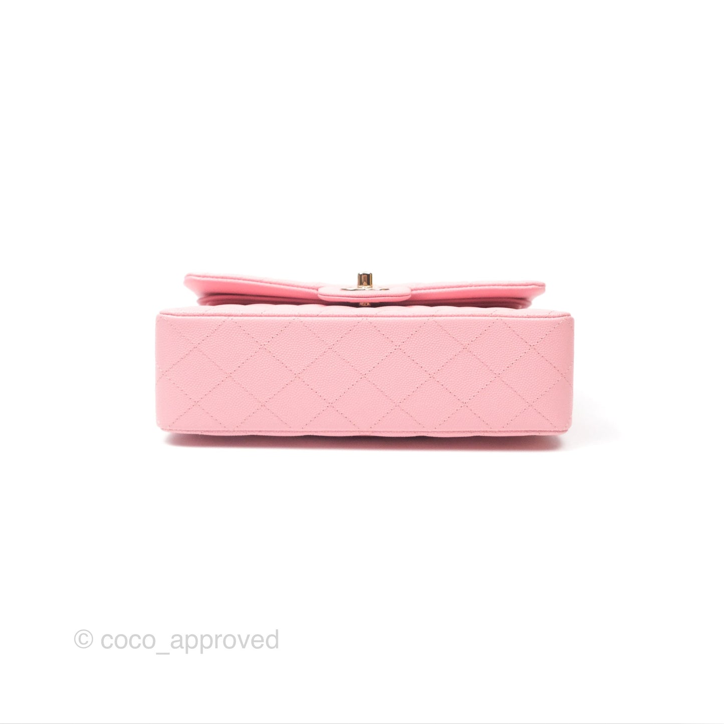 Chanel Small Classic Flap Quilted Sakura Pink Caviar Gold Hardware