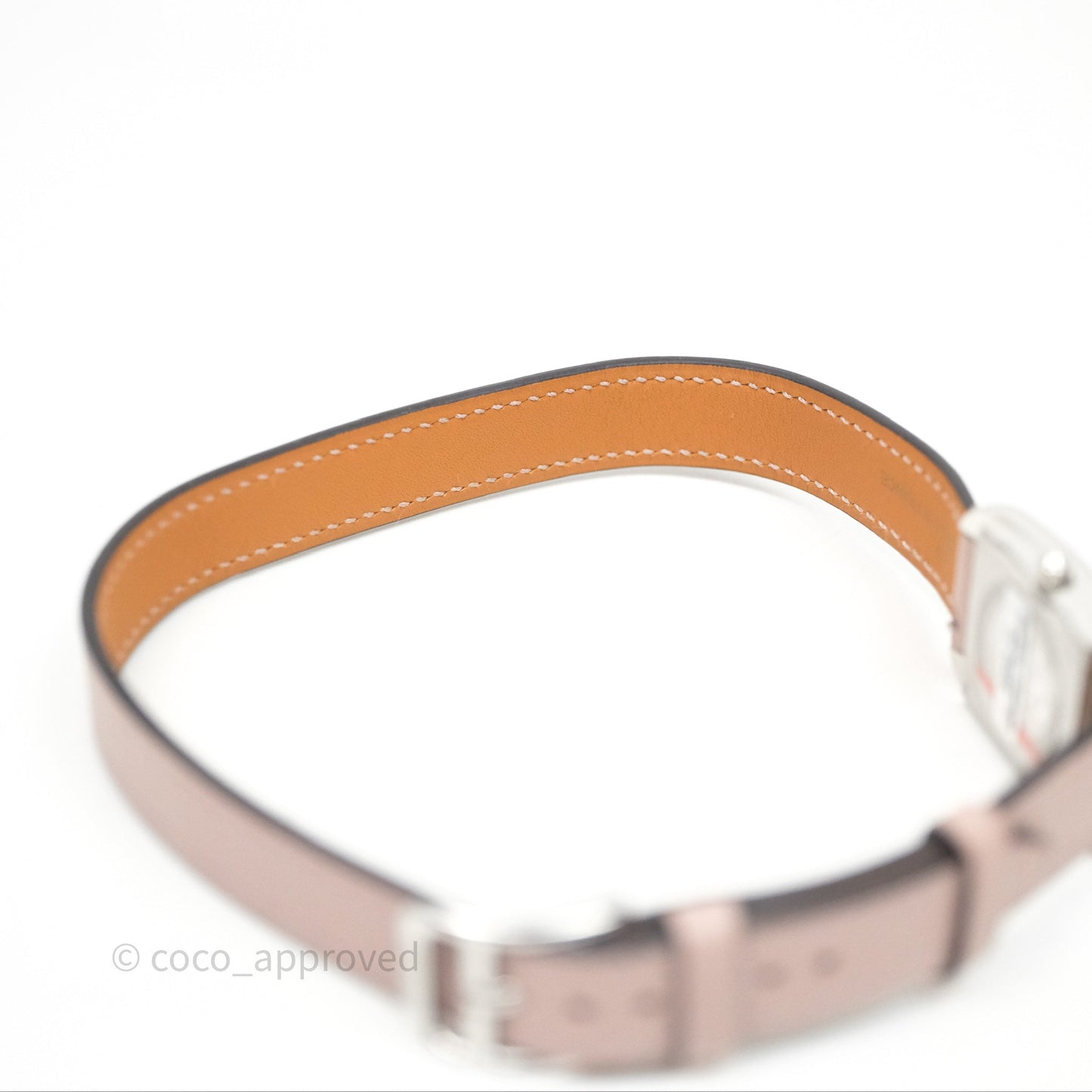 Hermès Cape Cod Steel Watch Glycine 4W Calfskin Strap