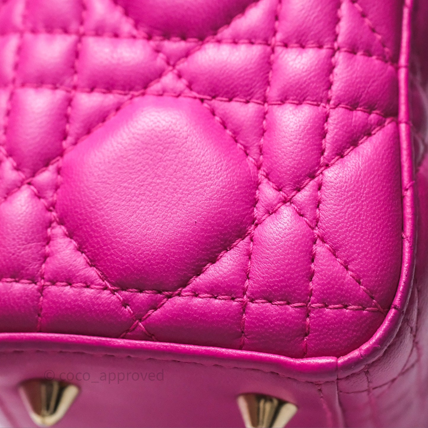 Christian Dior Small Lady Dior My ABCDior Magenta Cannage Lambskin