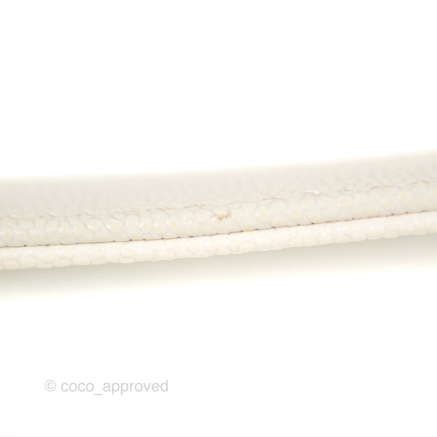 Chanel Mini Coco Handle Quilted Ivory White Caviar Gold Hardware