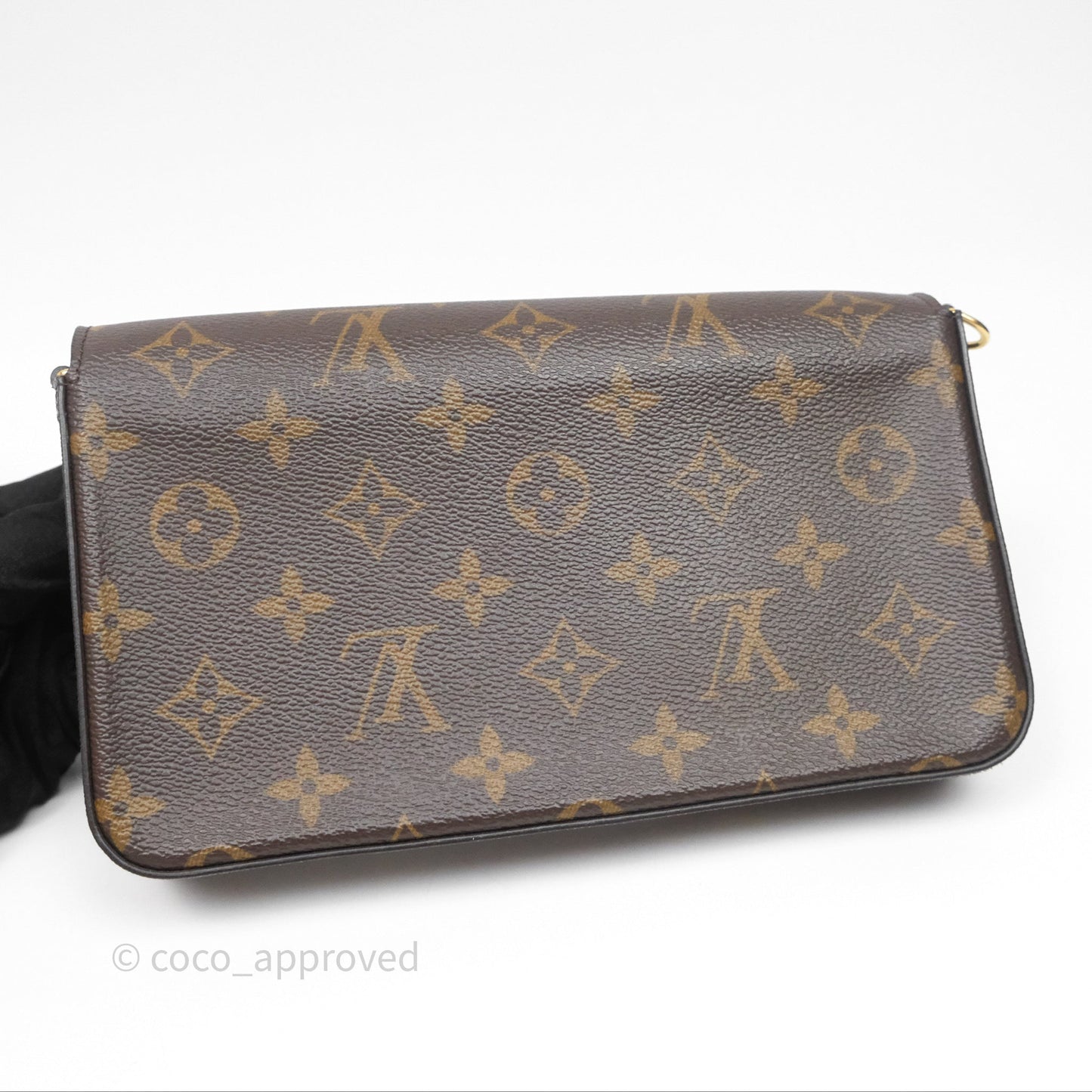 Louis Vuitton Félicie Pochette Clutch Monogram Canvas Gold Hardware