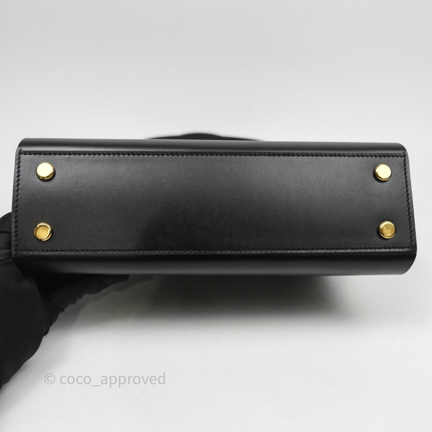 Hermès Tablier Sellier Noir 89/Ecru Swift Calfskin/H canvas Bag Gold Hardware