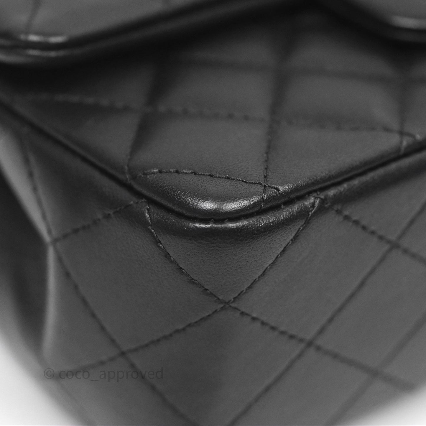 Chanel Top Handle Mini Rectangular Flap Black Lambskin Gold Hardware