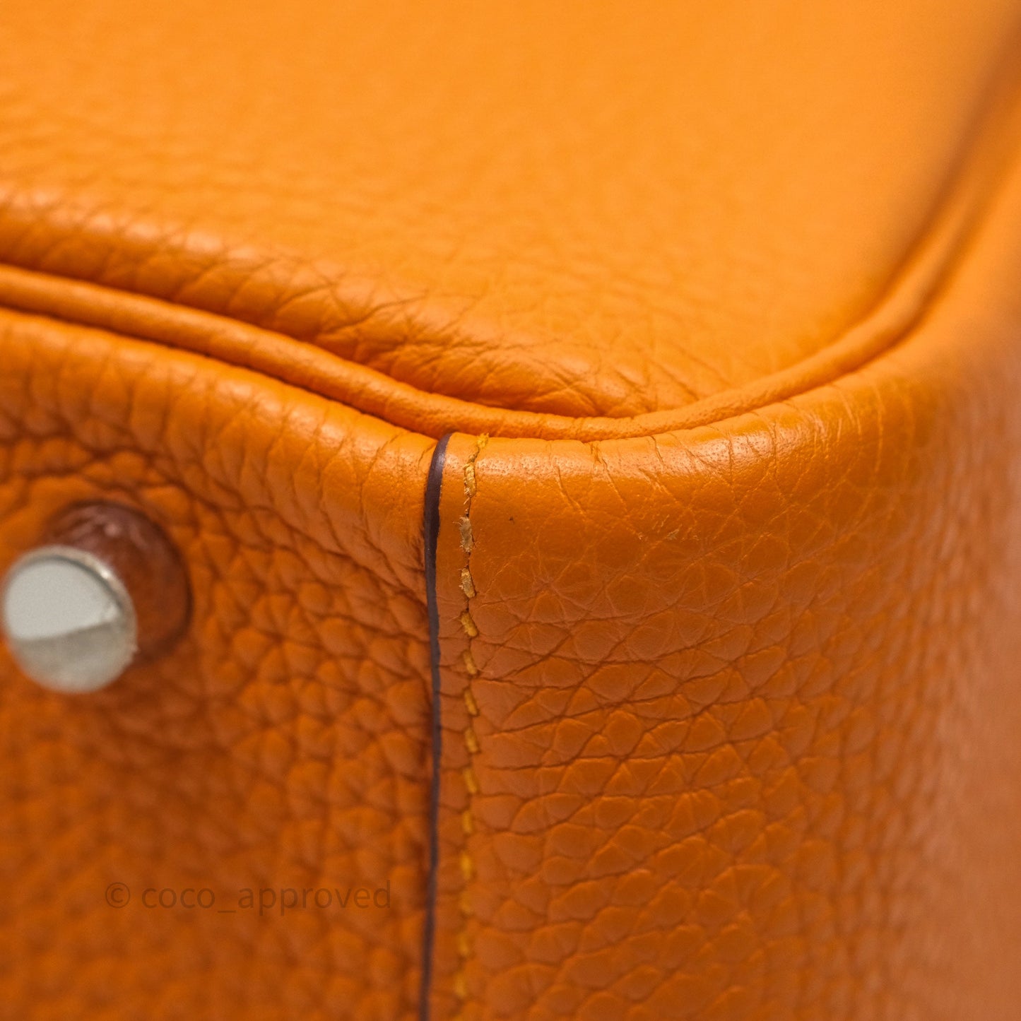 Hermès Lindy 30 Abricot I9 Clemence Palladium Hardware