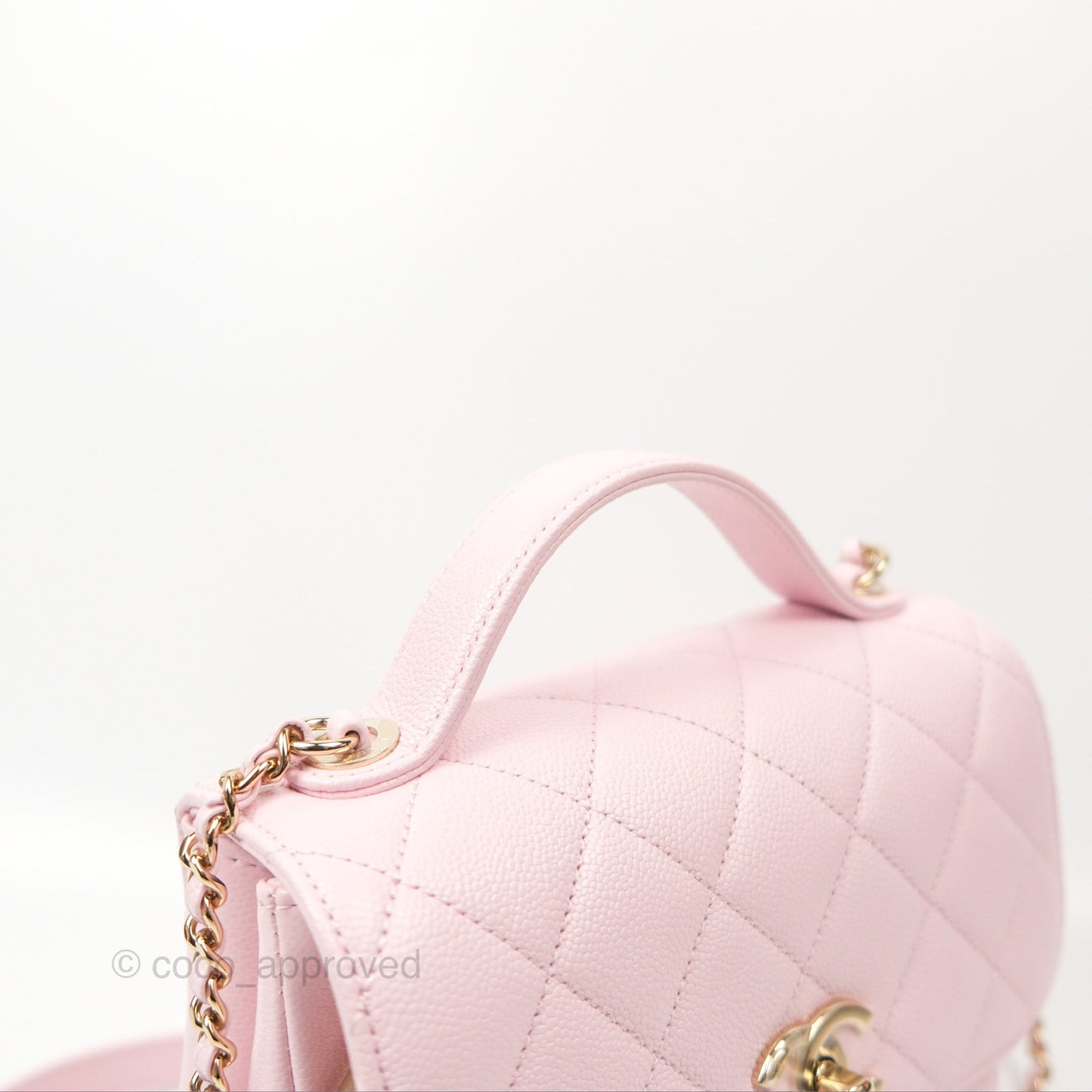 Chanel Quilted Small Business Affinity Flap Light Pink Caviar Gold Hardware