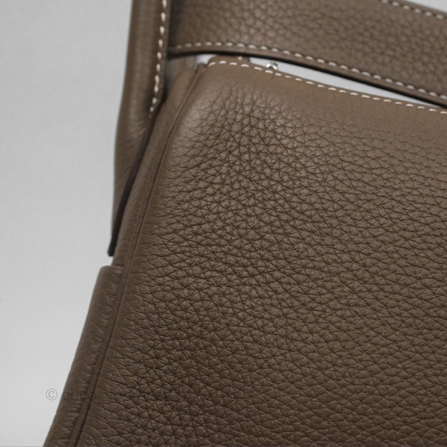 Hermès Lindy 26 Clemence Etoupe 18 Palladium Hardware
