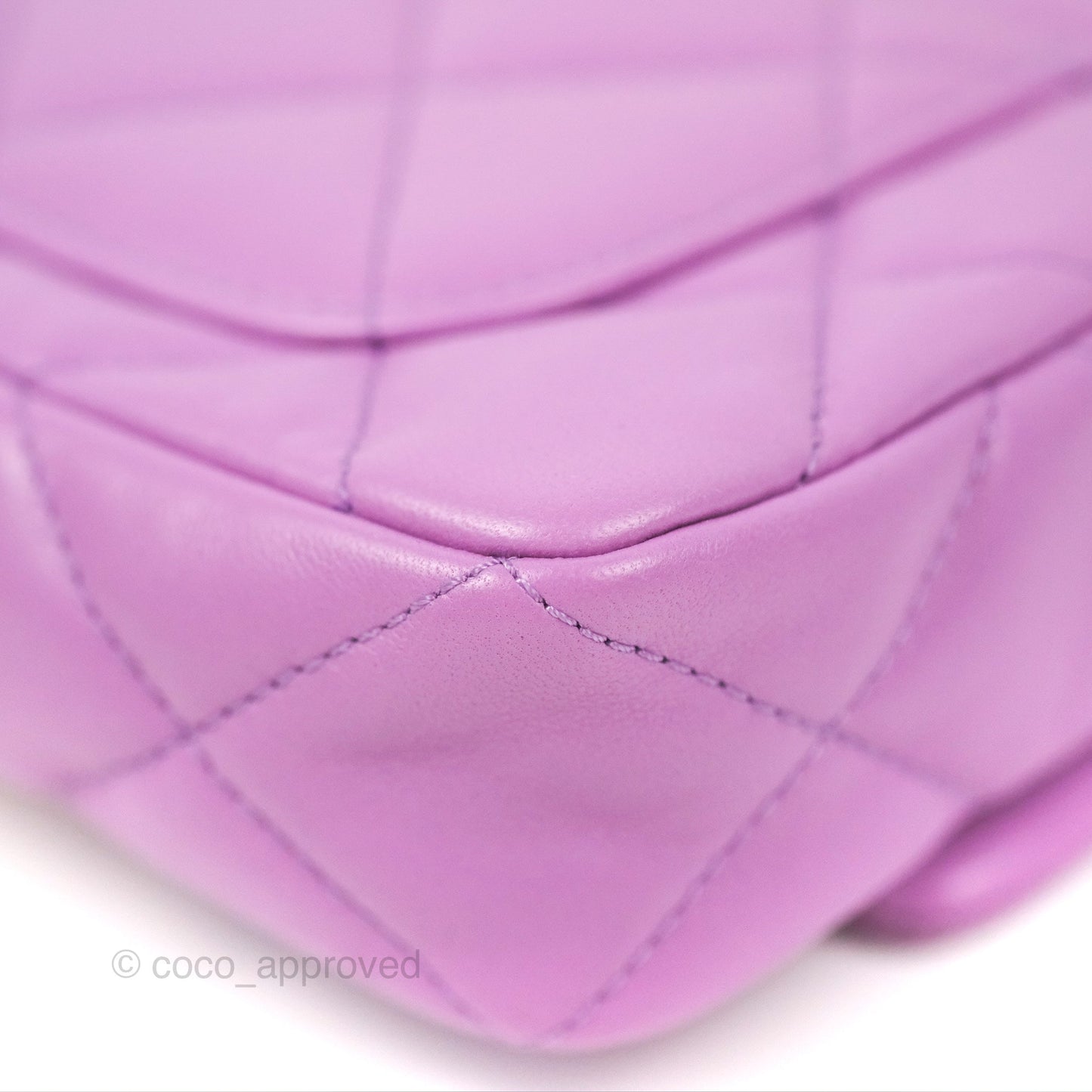 Chanel Quilted Mini CC Funky Town Flap Purple Lambskin Gold Hardware