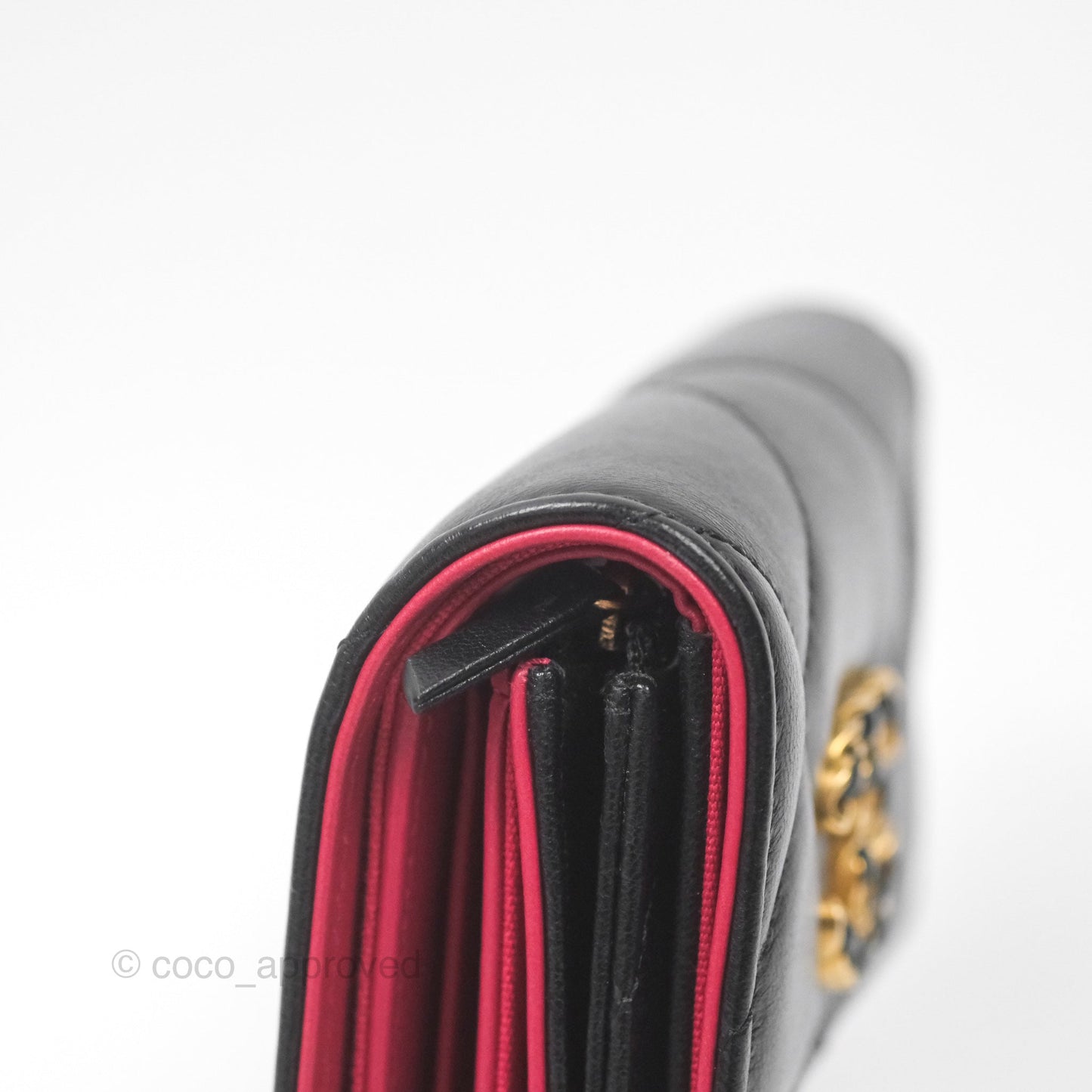 Chanel 19 Short Flap Wallet Black Lambskin