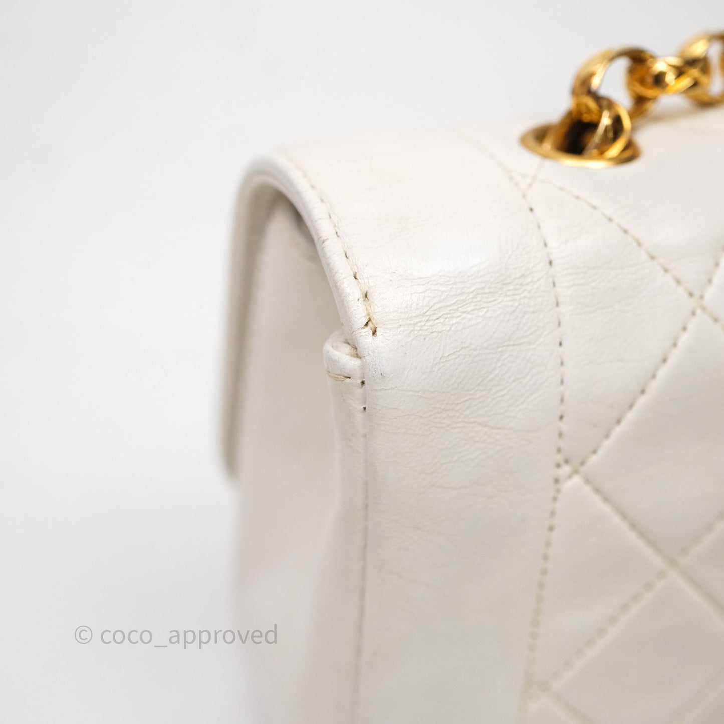 Chanel Vintage Mini Bijoux Chain Flap Bag White Gold Hardware