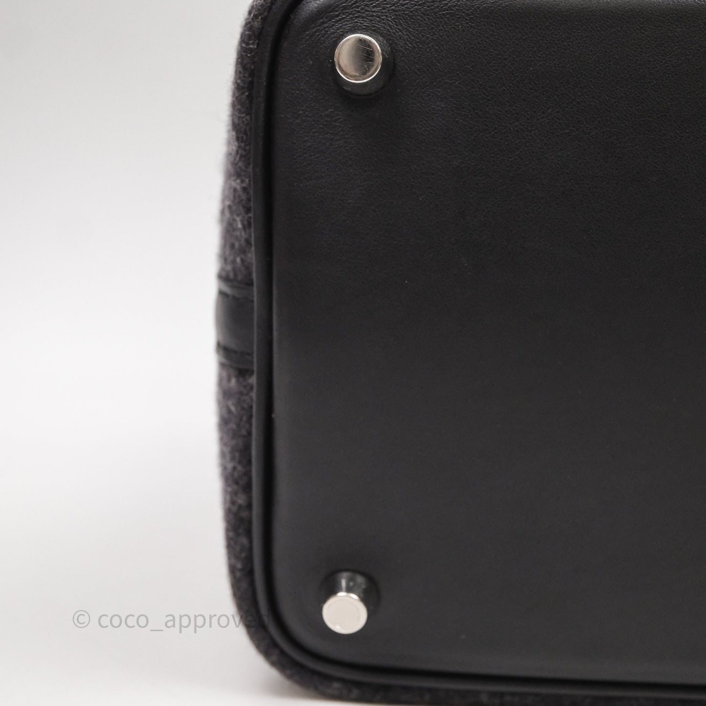 Hermès Picotin 18 Graphite 88/ Noir 89 Wool Swift Palladium Hardware