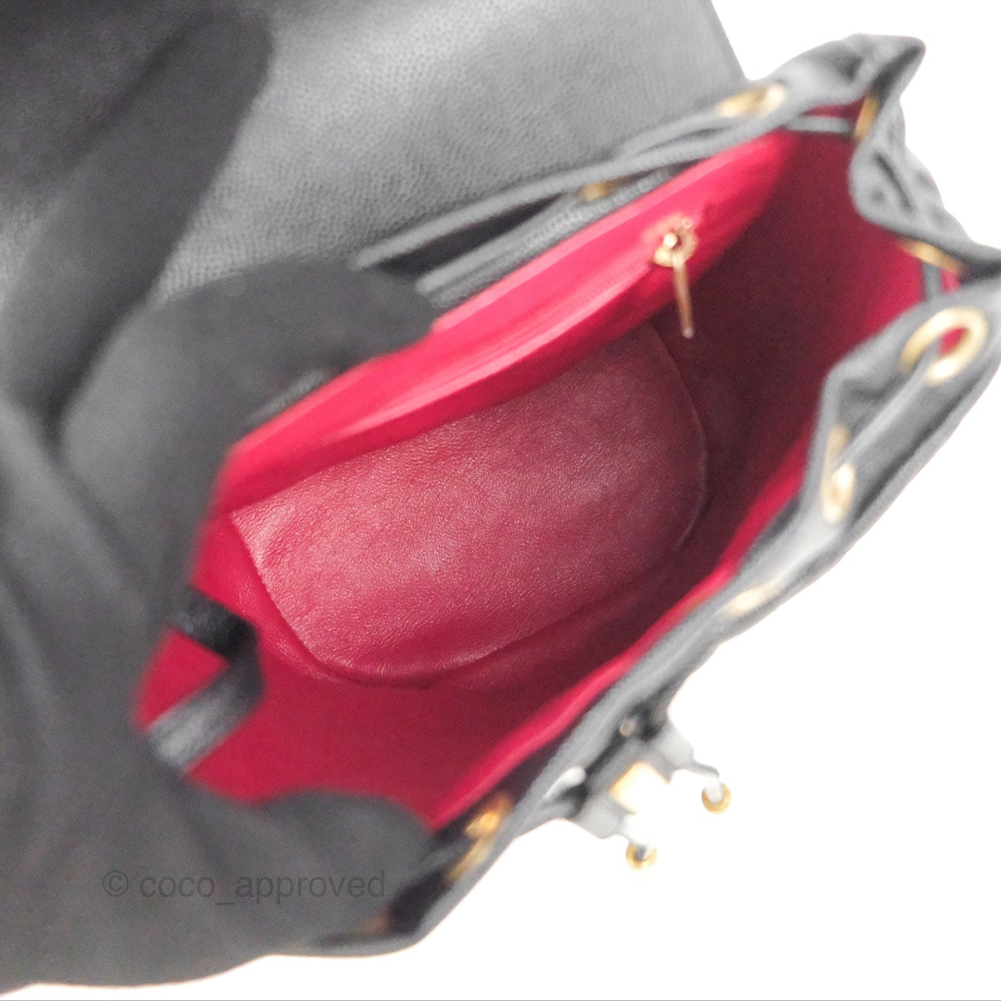 Chanel Small Quilted Filigree Backpack Black Caviar