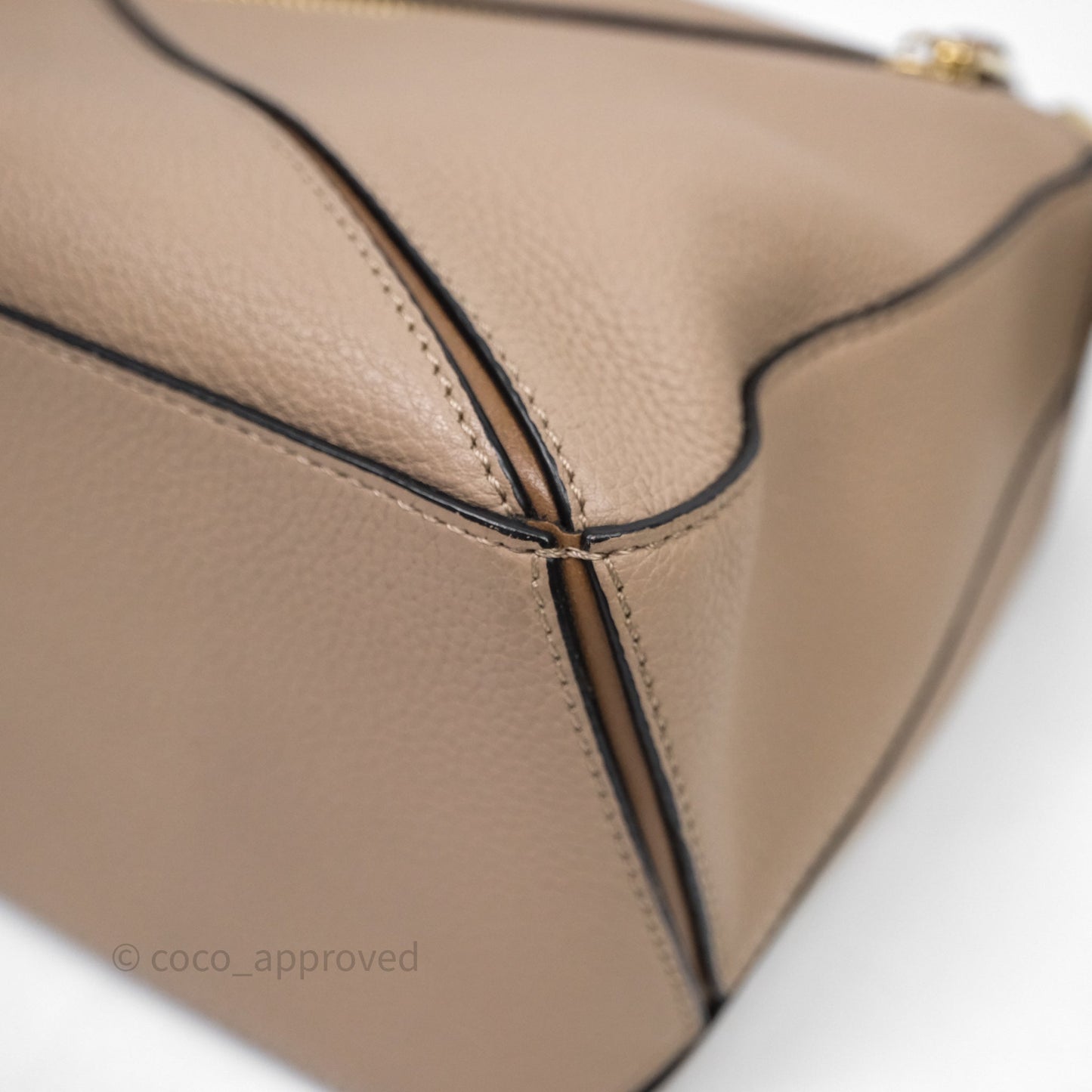 Loewe Small Puzzle Bag Sand Mink Grained Calfskin