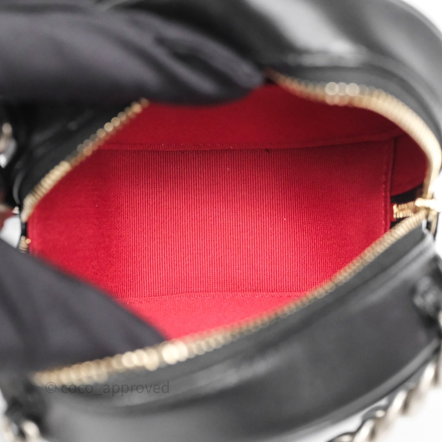 Chanel 19 Round Clutch With Chain Black Mixed Hardware