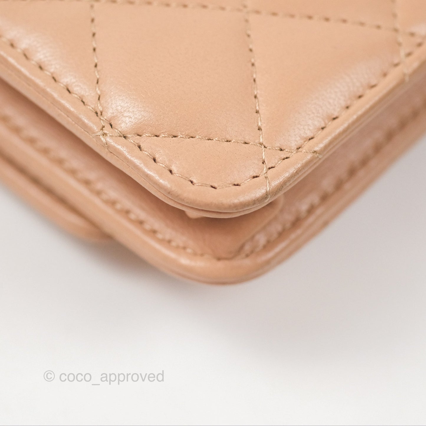 Chanel Trendy CC WOC Quilted Beige Lambskin Gold Hardware