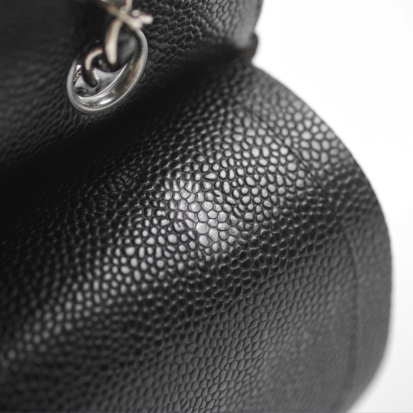 Chanel Classic M/L Medium Flap Quilted Black Caviar Silver Hardware
