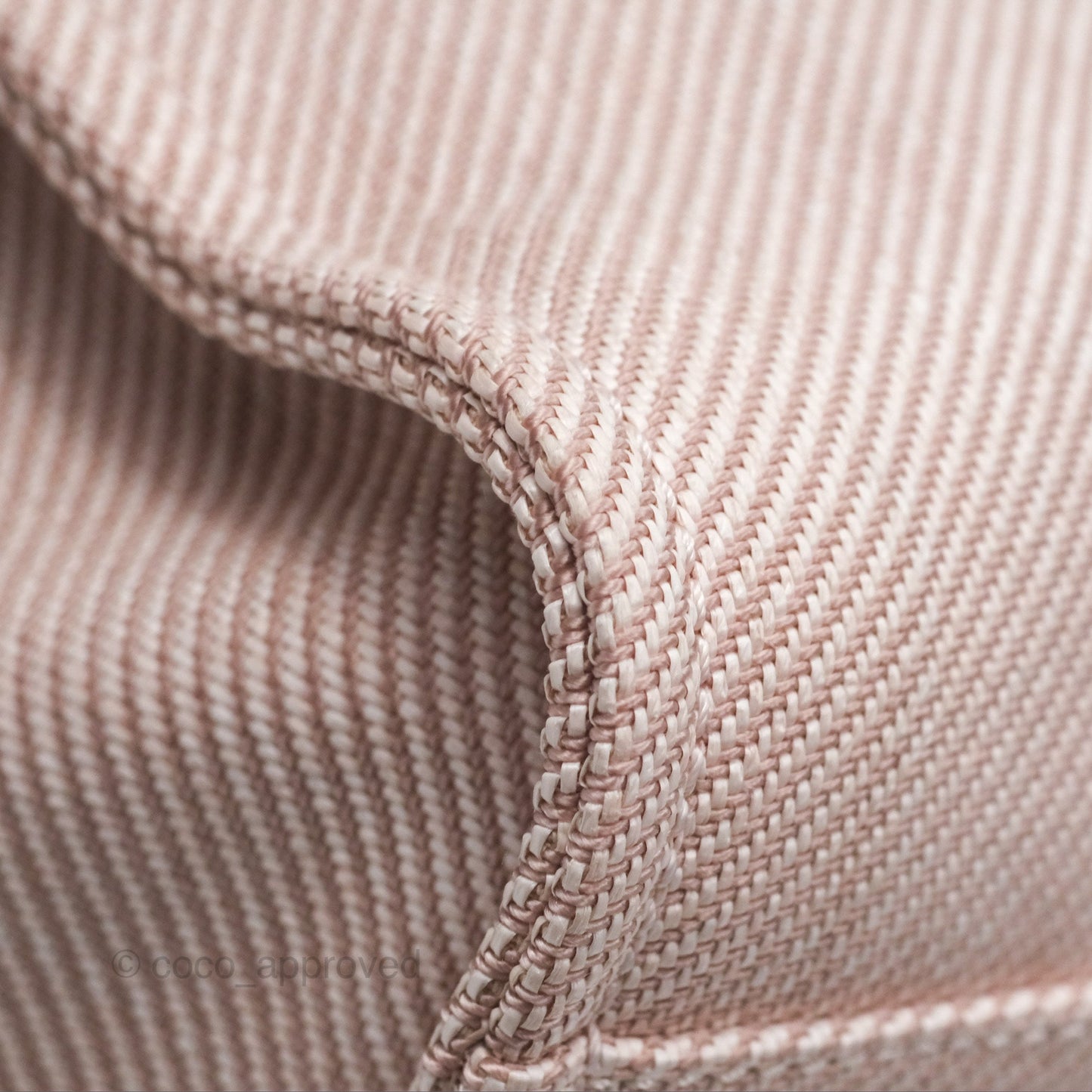 Chanel Medium Deauville Pink Canvas Gold Hardware