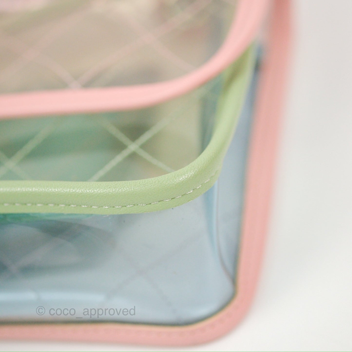 Chanel Coco Splash PVC Medium Flap Bag Blue/Green/Pink Silver Hardware