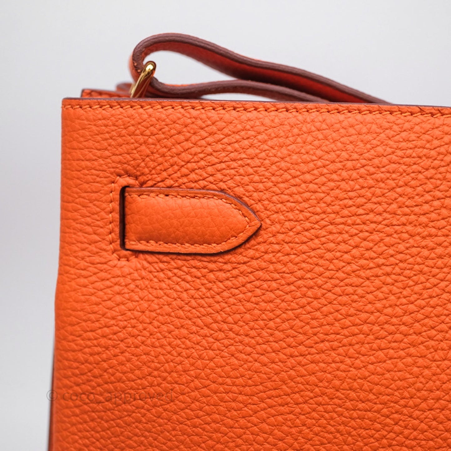 Hermes Kelly So Orange Togo Gold Hardware