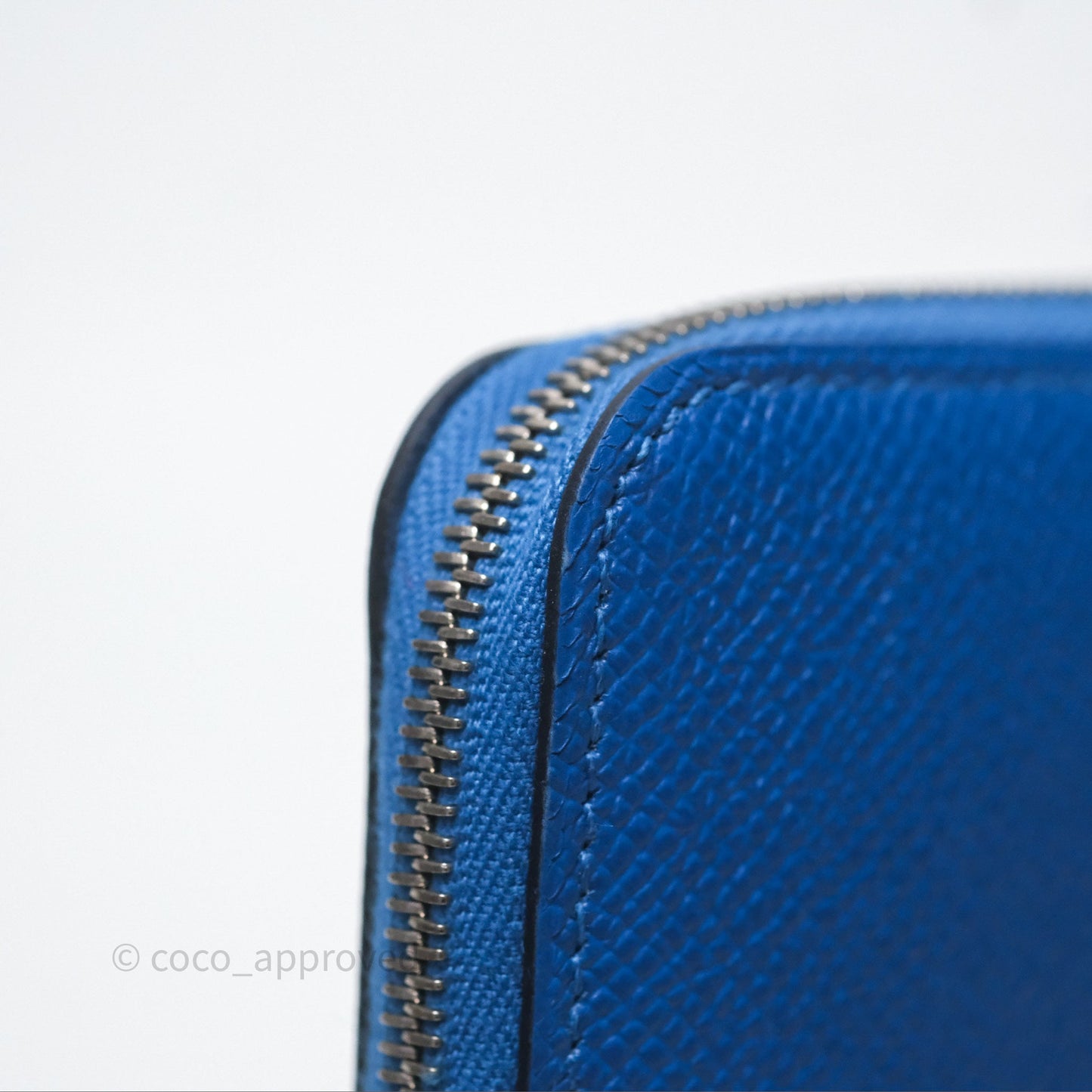 Hermès Silk In Classique Long Wallet Bleu Epsom