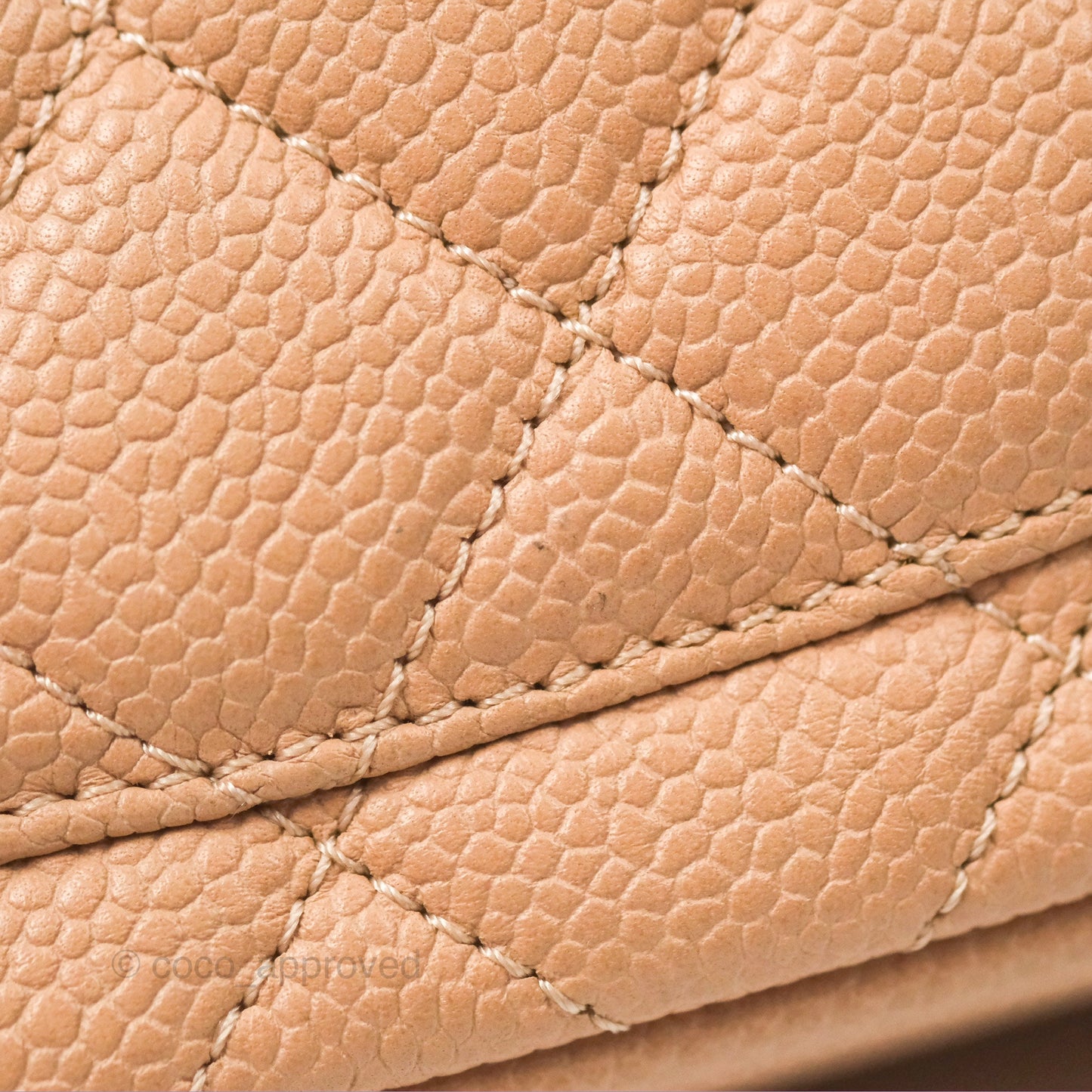 Chanel Quilted Small CC Filigree Flap Beige Black Caviar