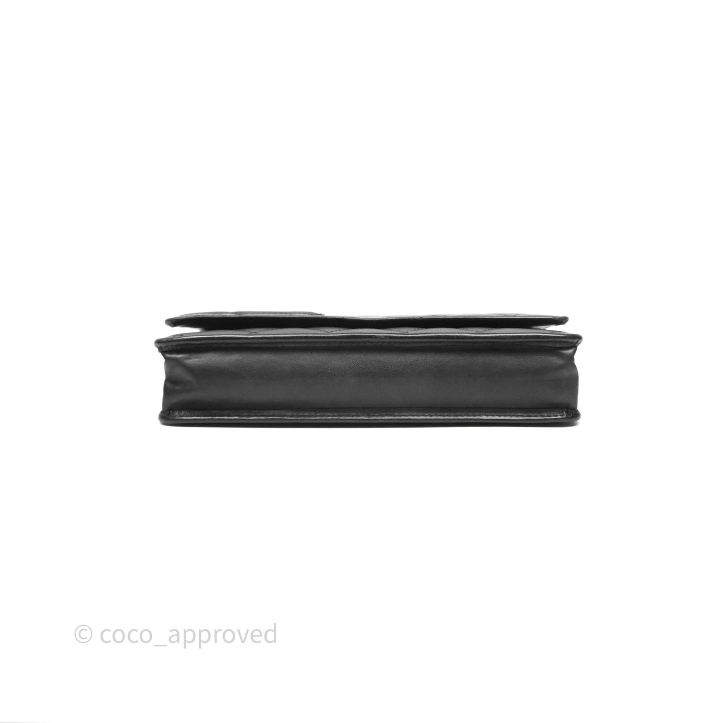 Chanel Quilted Wallet on Chain WOC Cambon Black Calfskin Silver Hardware