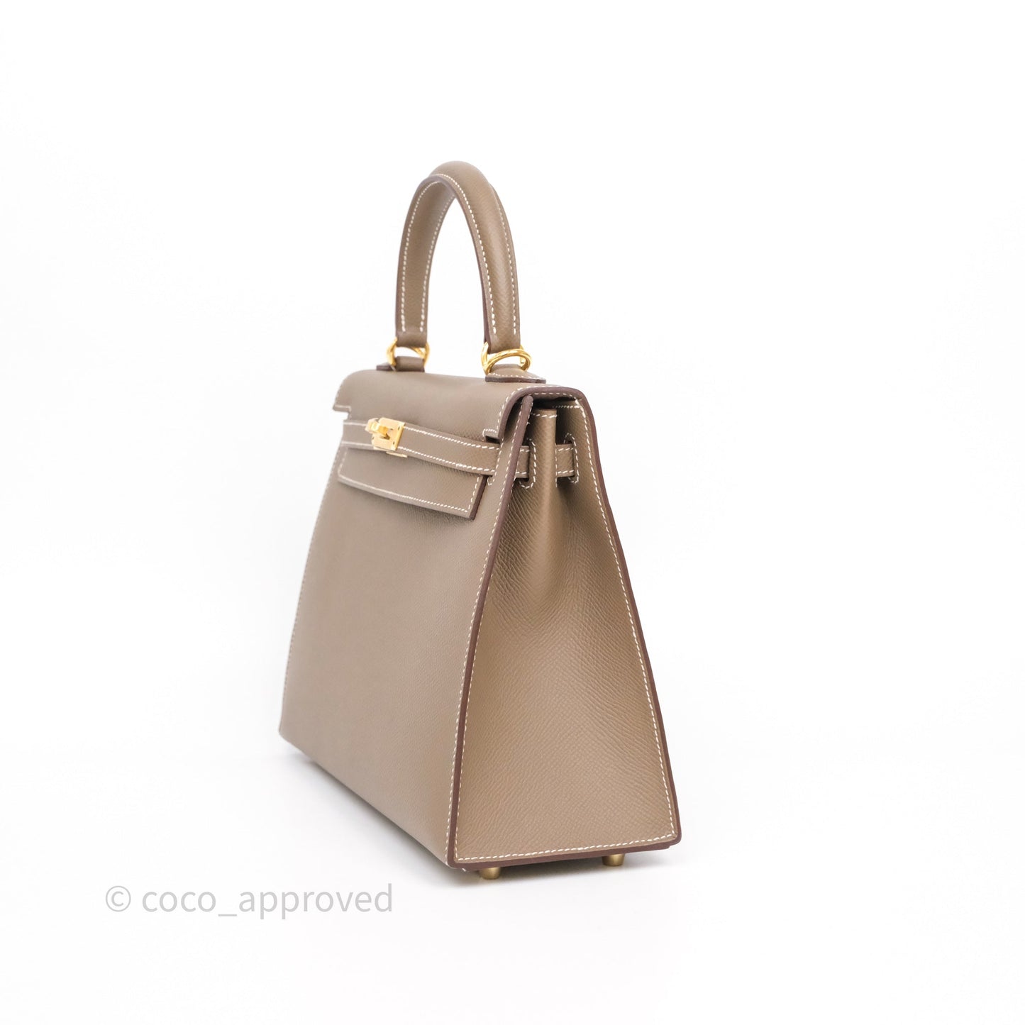 Hermès Kelly 25 Etoupe 18 Epsom Gold Hardware