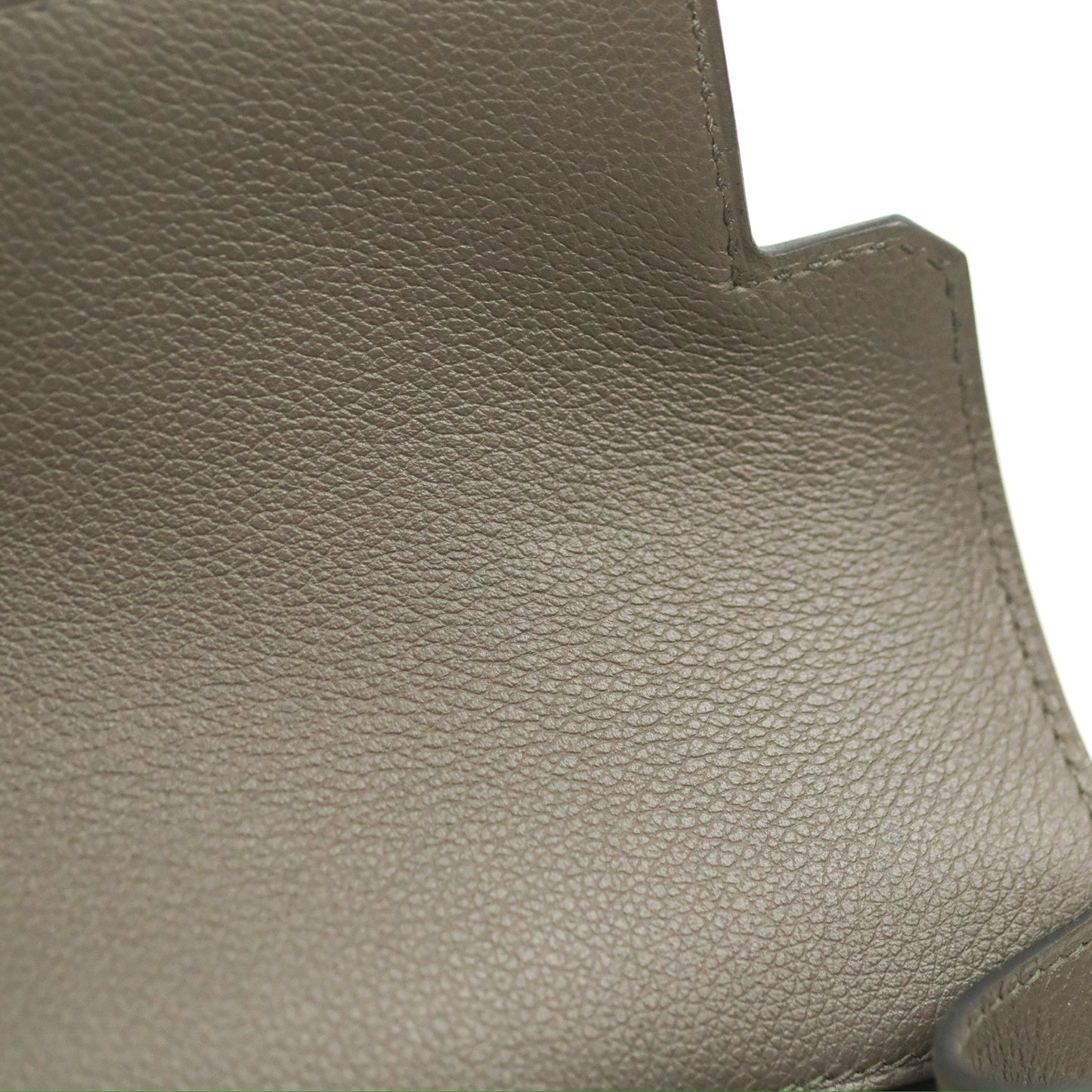 Hermès Kelly Depeches 25 Pouch Vert-De-Gris / Noir / Fauve Evercolor Evergrain & Barenia Calfskin