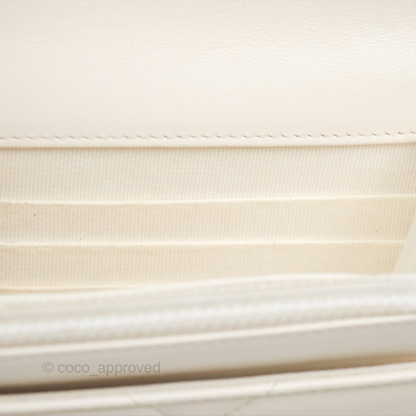Chanel 19 Wallet on Chain WOC White Mixed Hardware