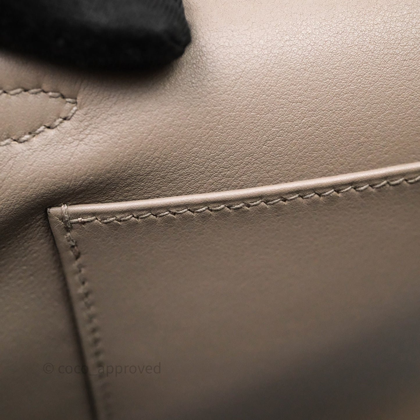 Hermès Kelly Pochette Gris Asphalte M8 Swift Gold Hardware