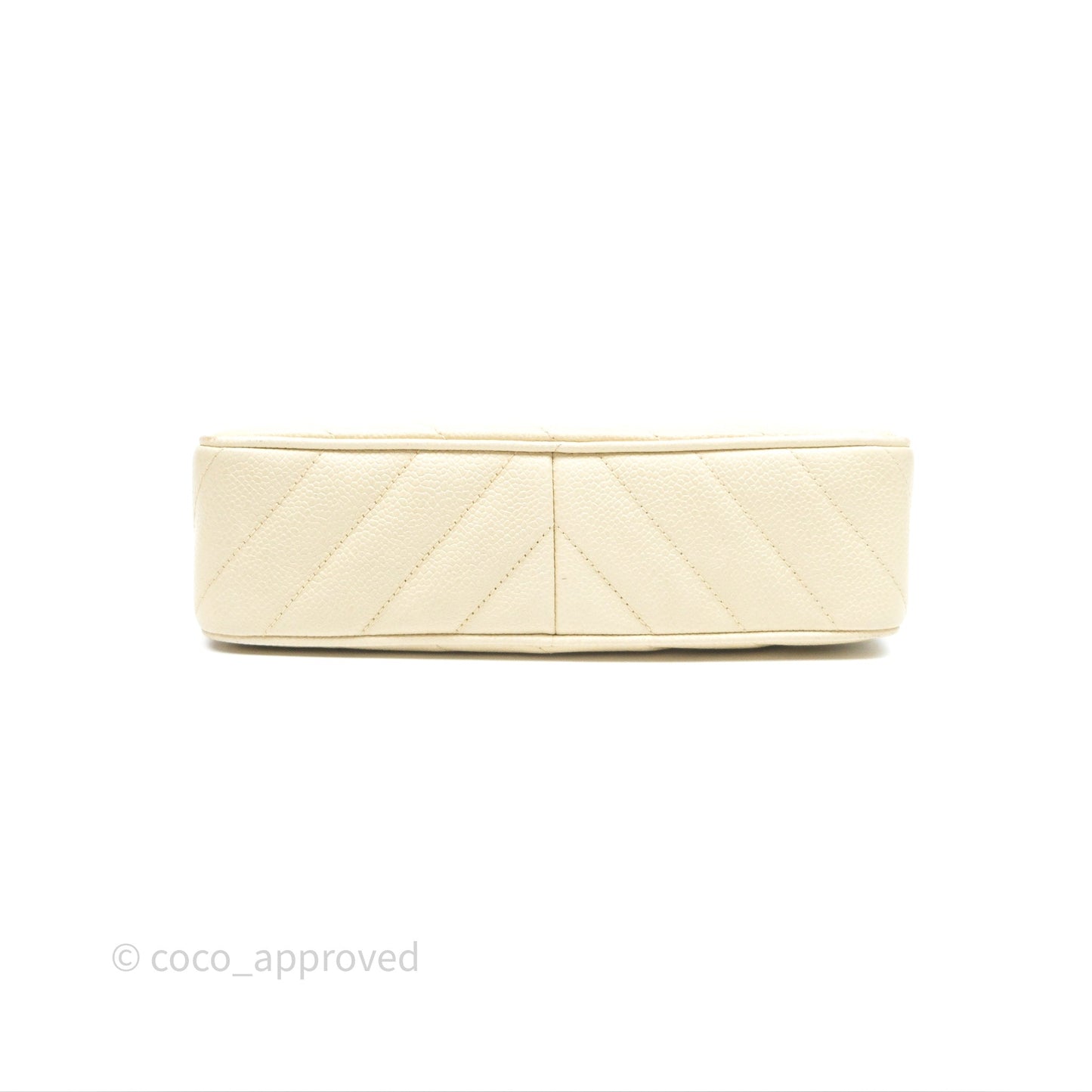 Chanel Vintage Chevron Camera Bag Light Beige Caviar Gold Hardware