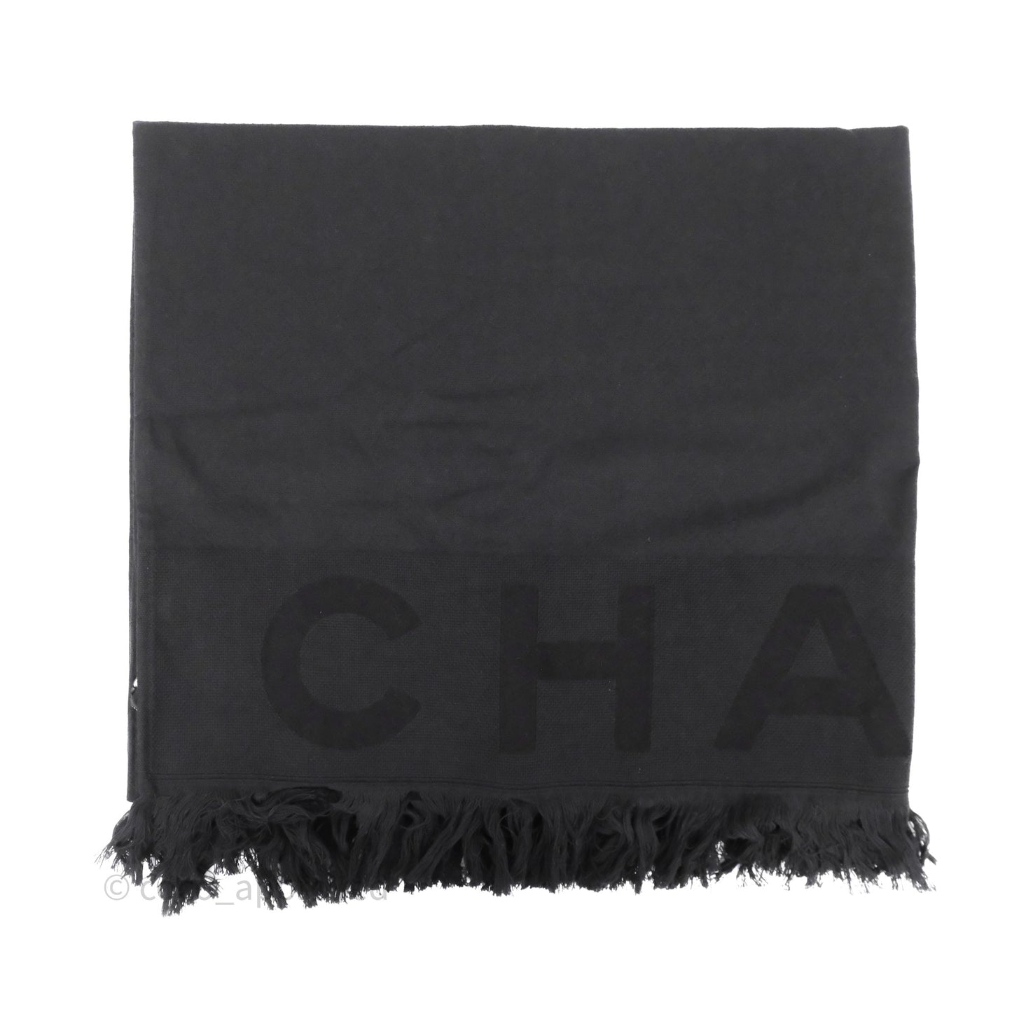 Chanel Black Fringe Beach Towel