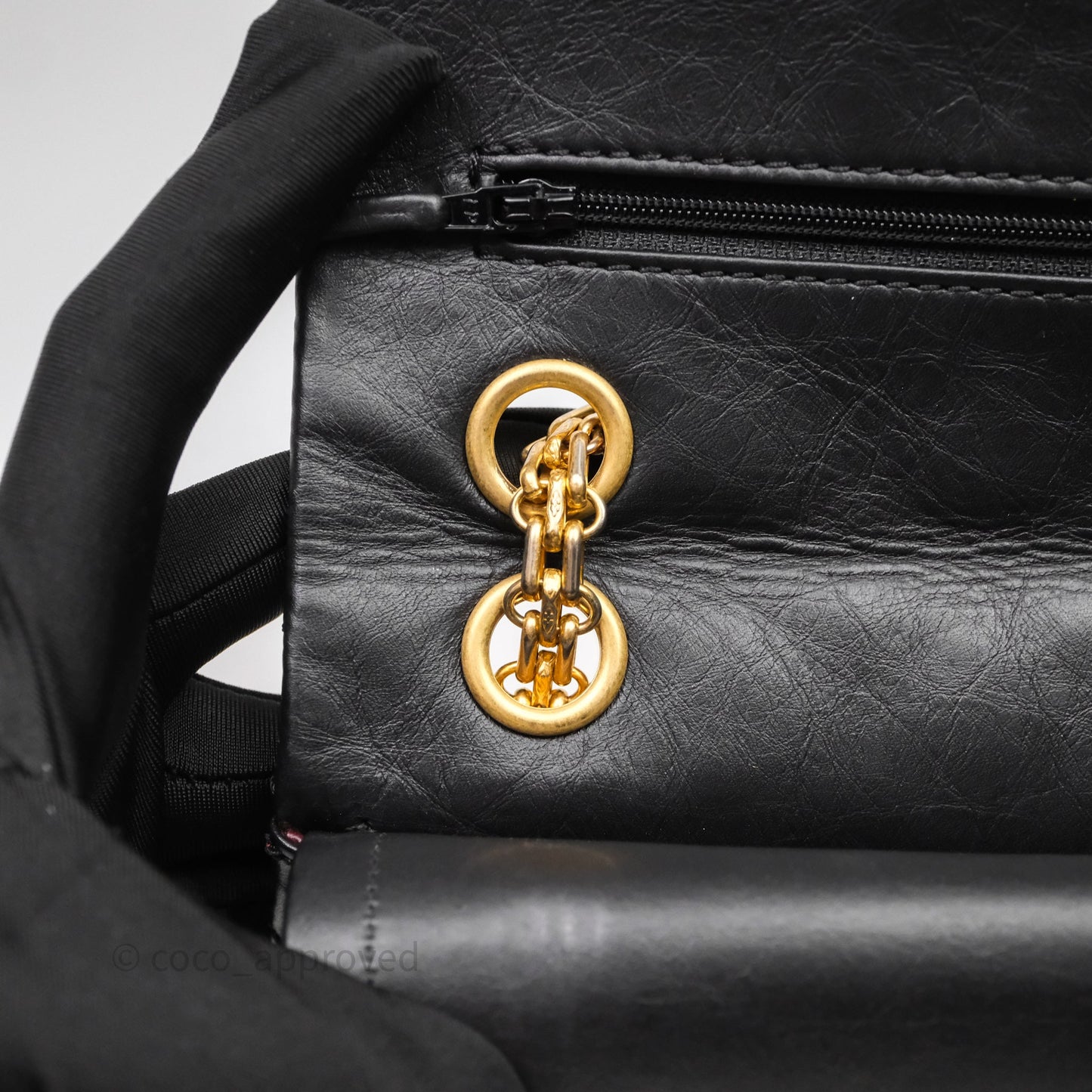 Chanel Reissue 225 Flap Black Aged Calfskin Gold Hardware