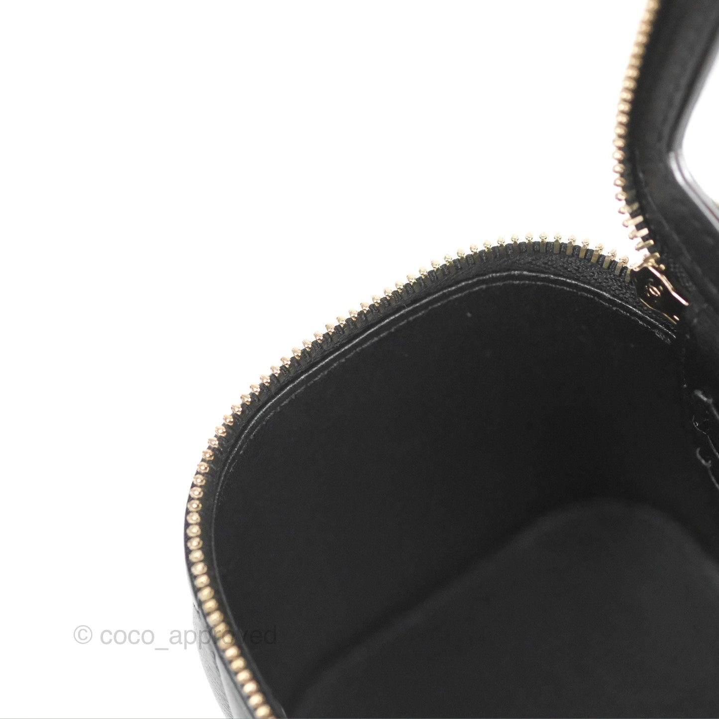 Chanel Vanity Rectangular Top Handle Black Lambskin Gold Hardware