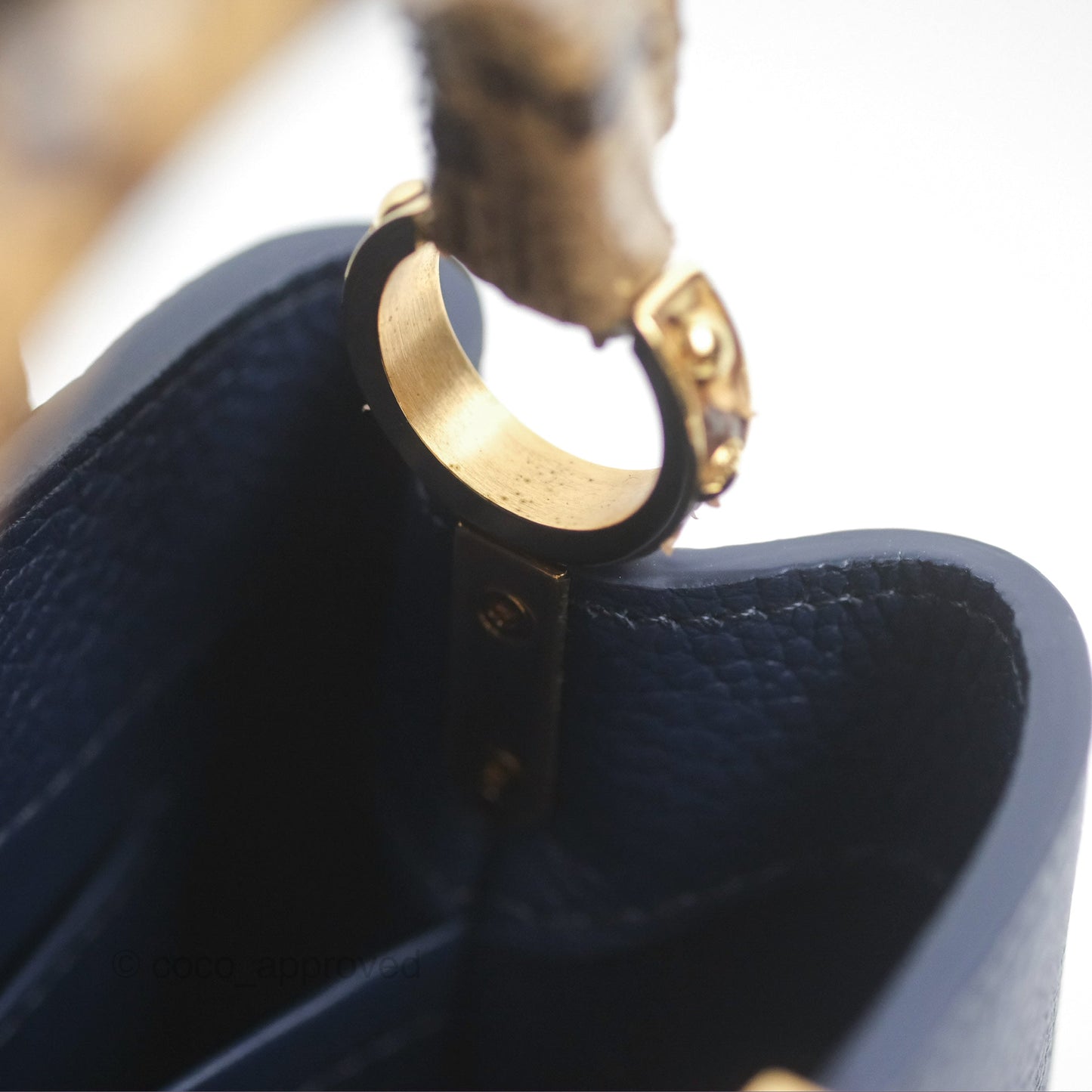 Louis Vuitton Capucines Mini Navy in Taurillon Leather and Python Leather