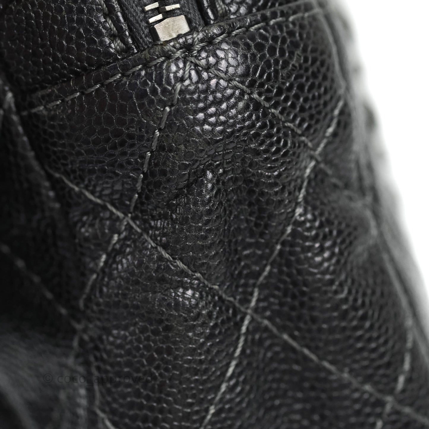 Chanel Jumbo Easy Flap Bag Caviar Dark Grey Ruthenium Hardware