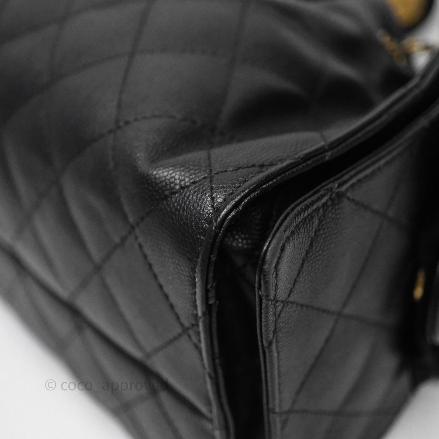 Chanel 25 Small Bag Black Caviar Aged Gold Hardware