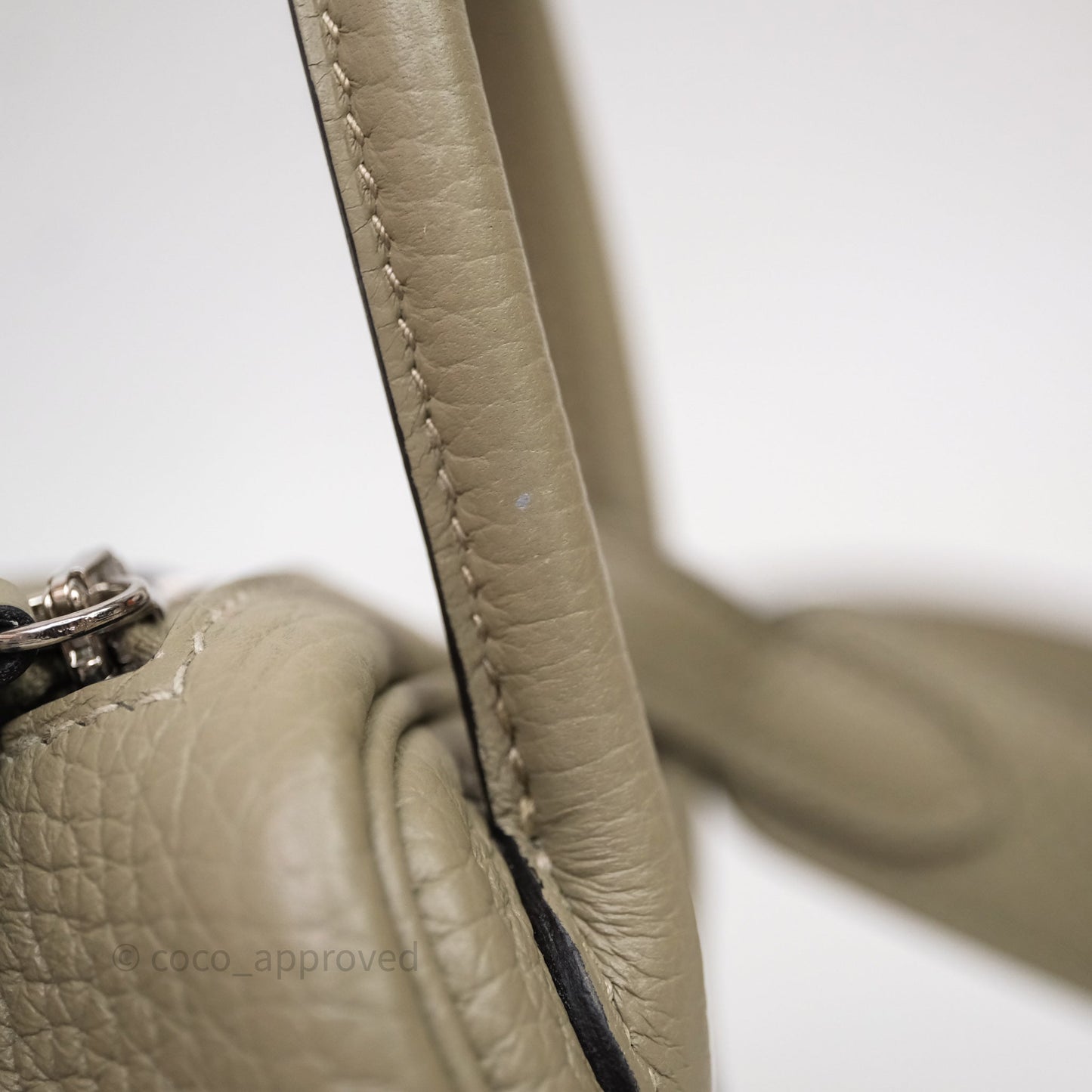 Hermès Mini Lindy 20 Sauge Q1 Clemence Palladium Hardware