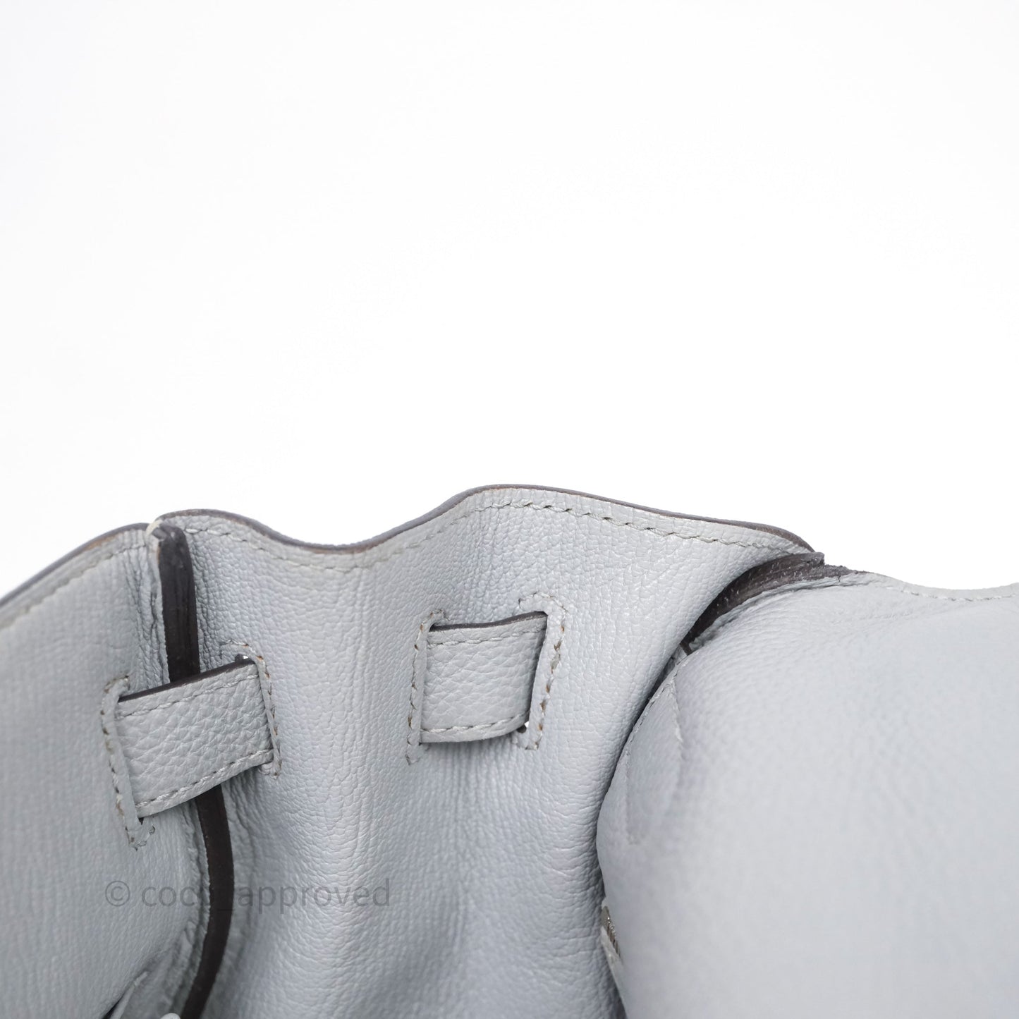 Hermès Kelly 32 Retourne Bleu Glacier 8U Togo Palladium Hardware