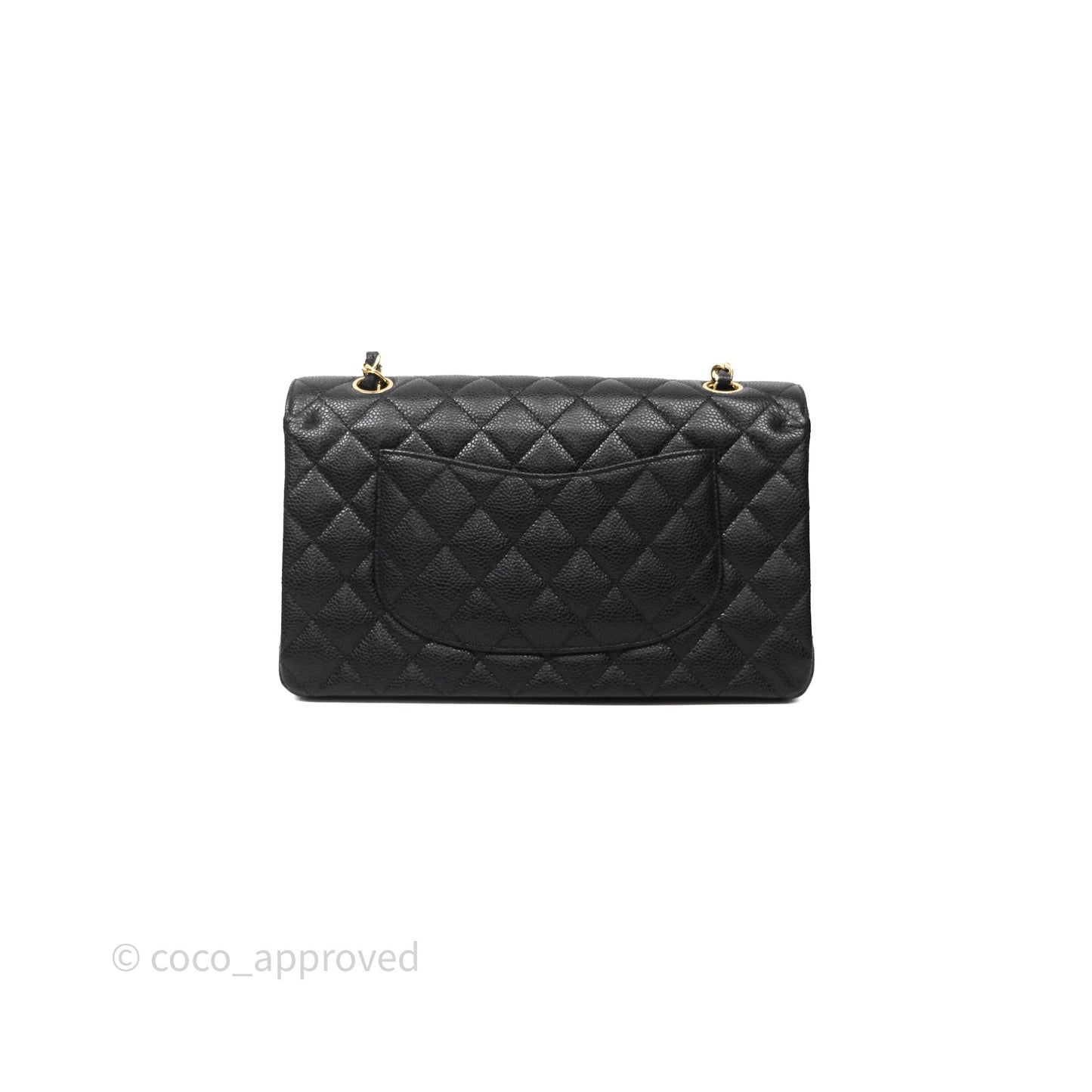 Chanel Classic Medium Flap Quilted Black Caviar Gold Hardware