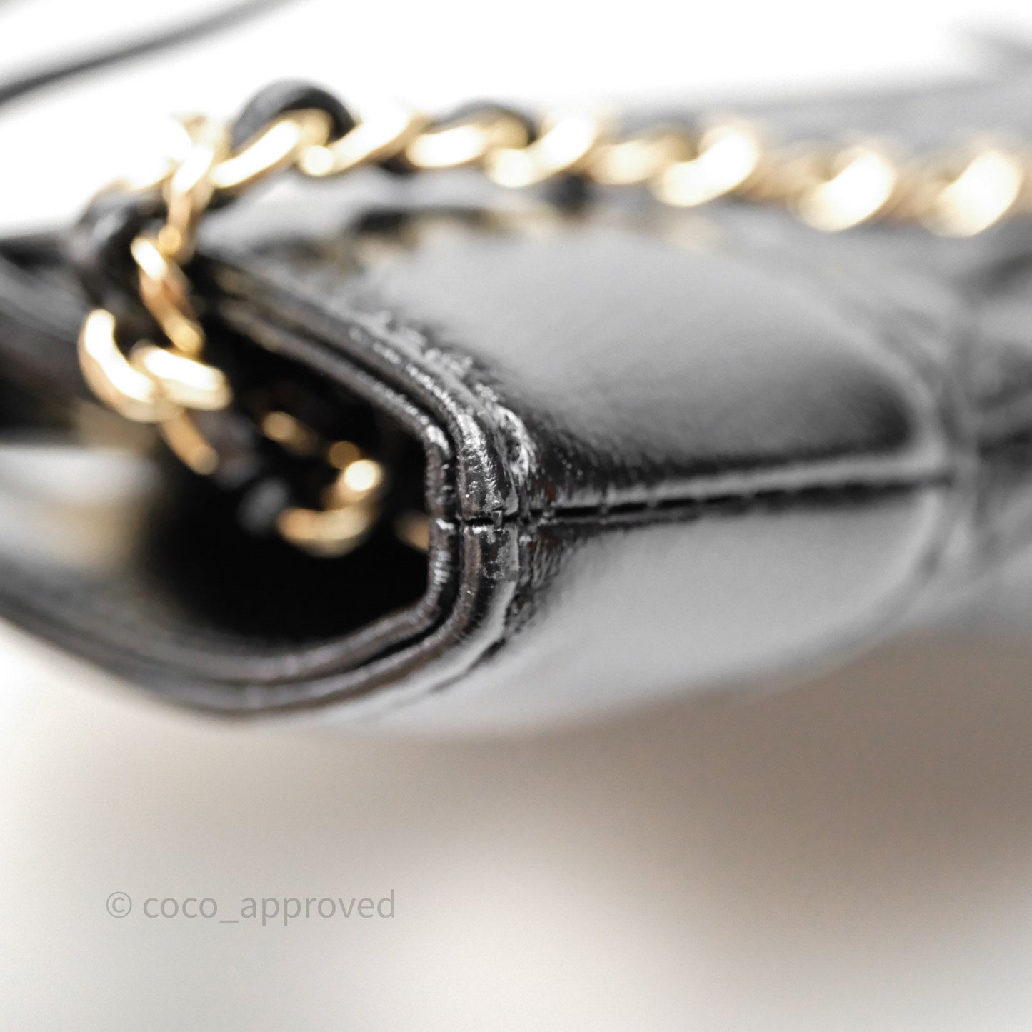 Chanel 31 Small Shopping Bag Shiny Lambskin Black Gold Hardware