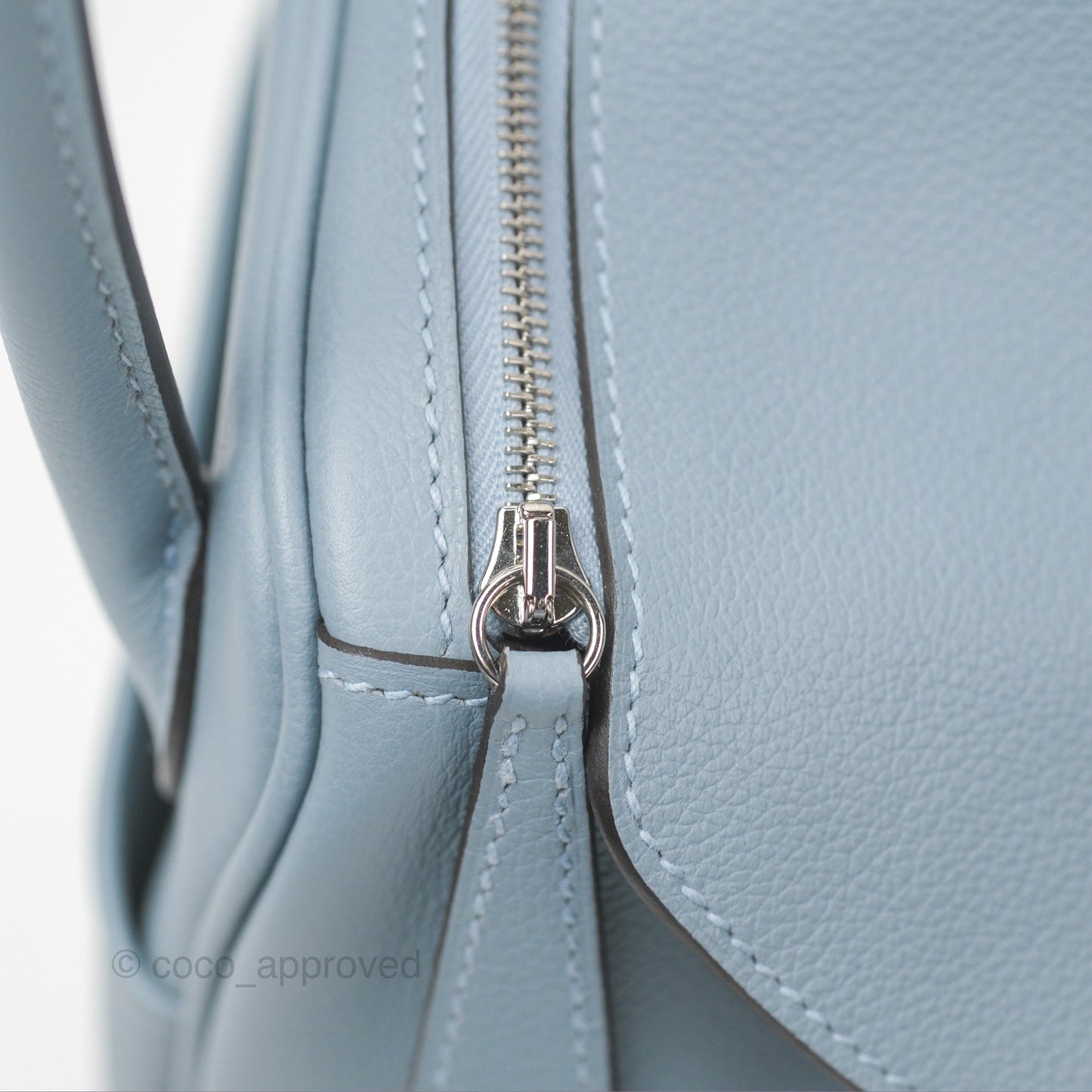 Hermès Lindy 26 Blue Lin Evercolor Palladium Hardware