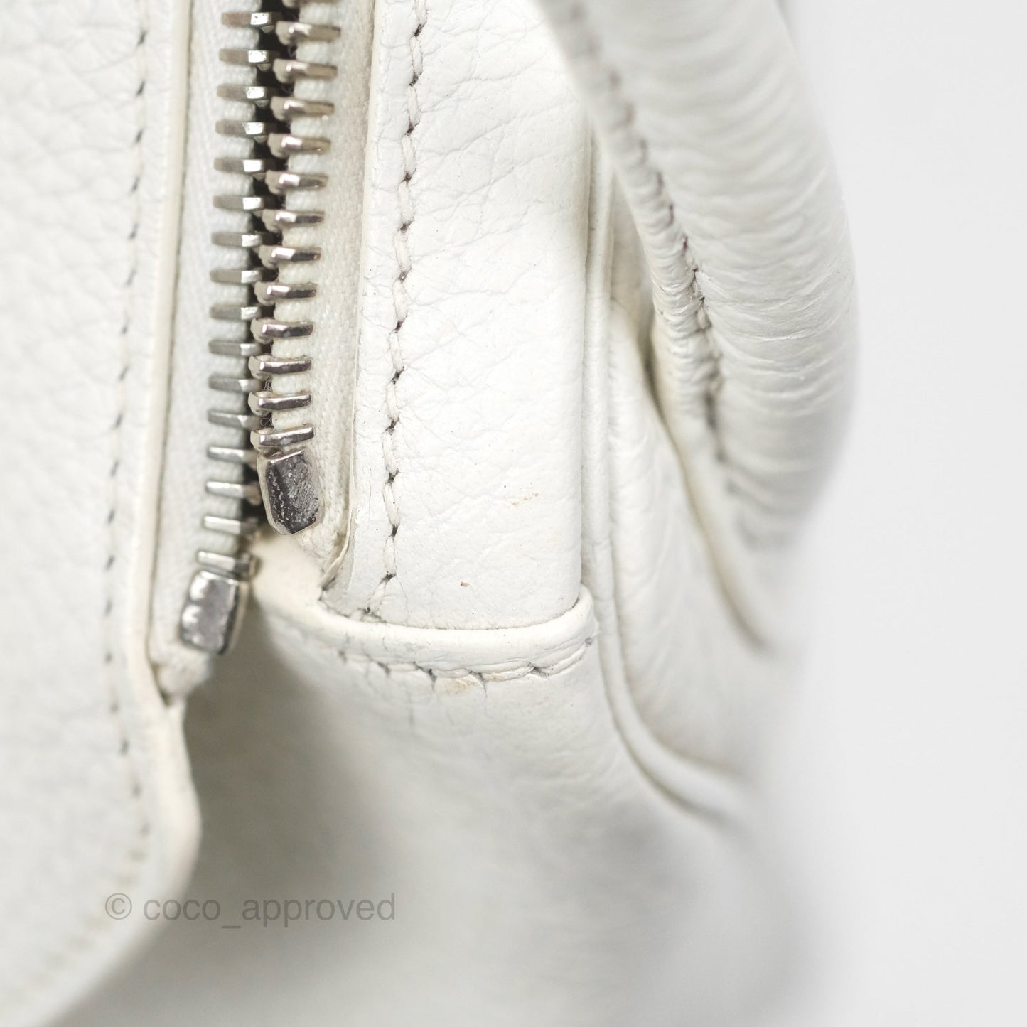 Hermès Lindy 30 White Clemence Palladium Hardware