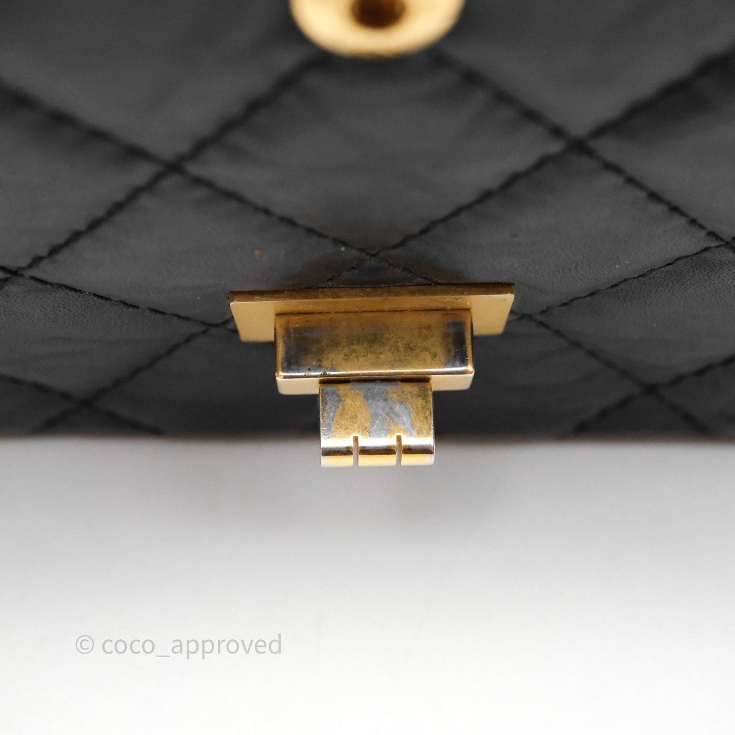 Chanel Reissue Quilted Aged Calfskin Black Gold Hardware 226