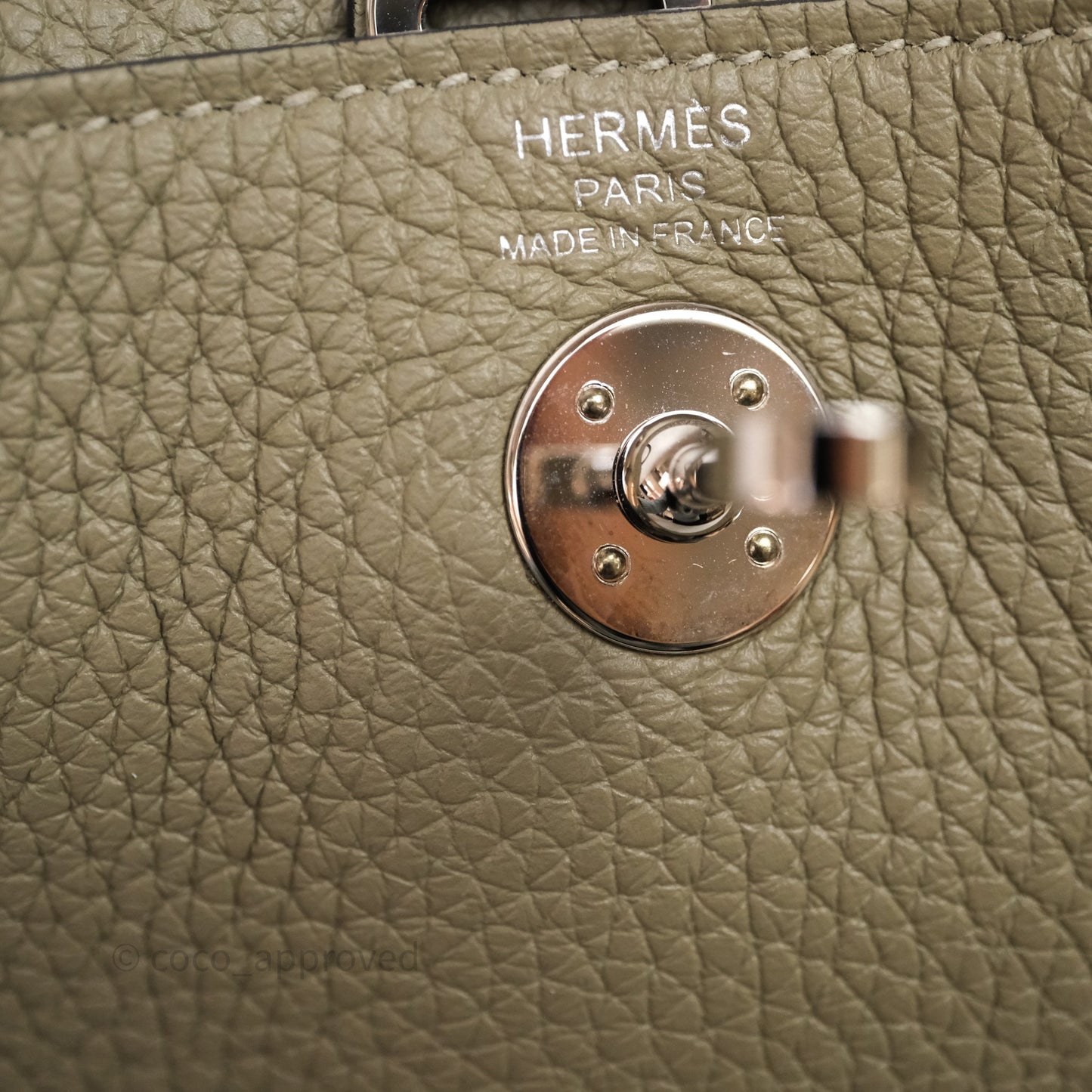 Hermès Mini Lindy 20 Sauge Q1 Clemence Palladium Hardware