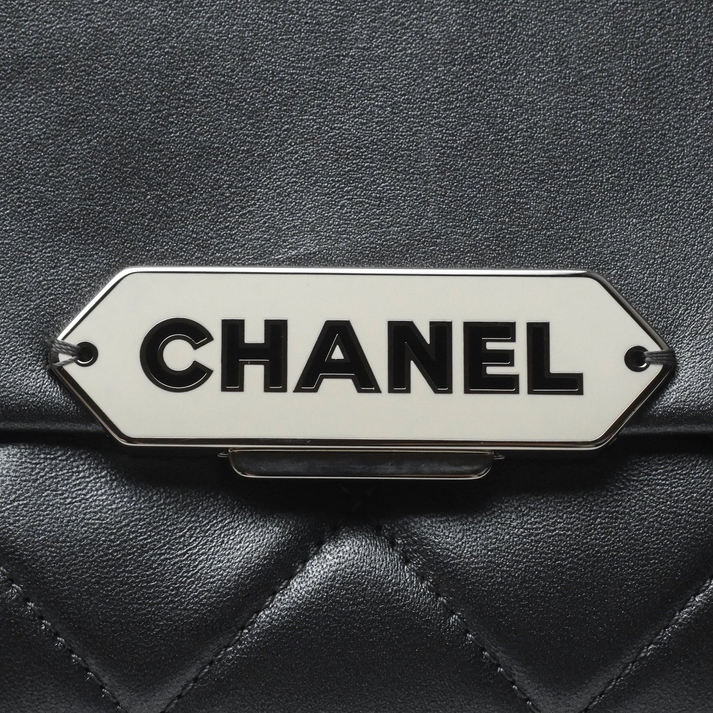 Chanel Clutch with Chain Metallic Dark Grey Silver Hardware