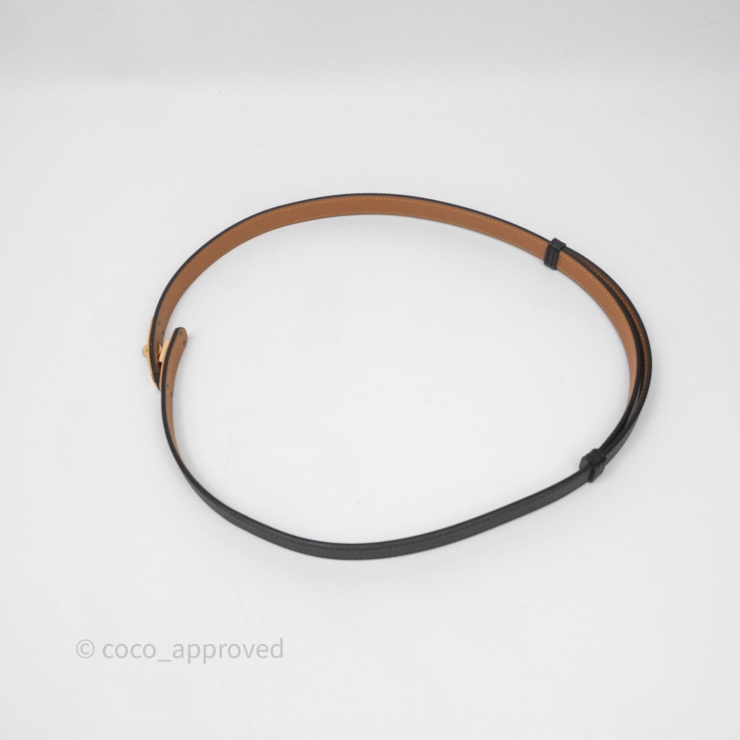 Hermès Kelly 18 Belt Black Epsom Gold Hardware