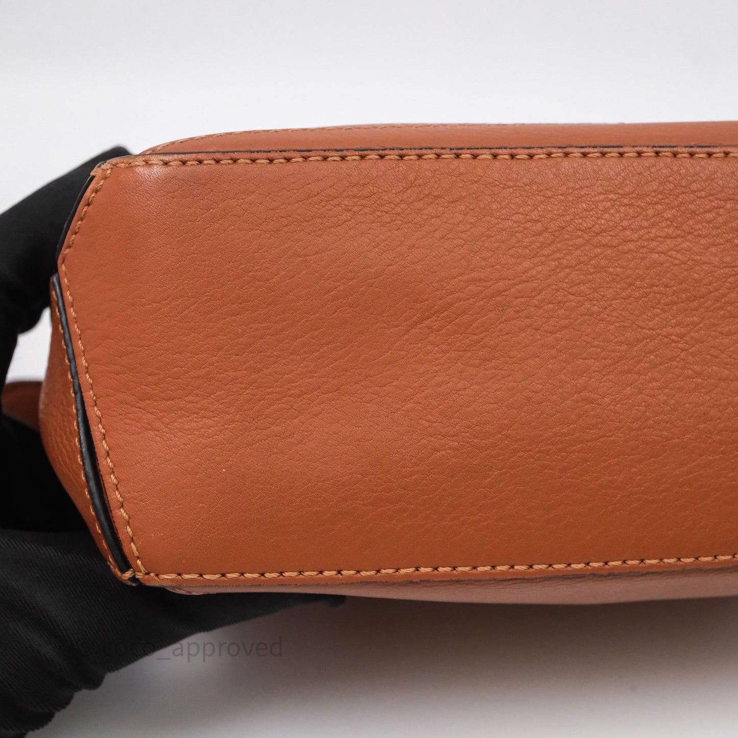 Loewe Mini Puzzle Bag Tan Calfskin Gold Hardware